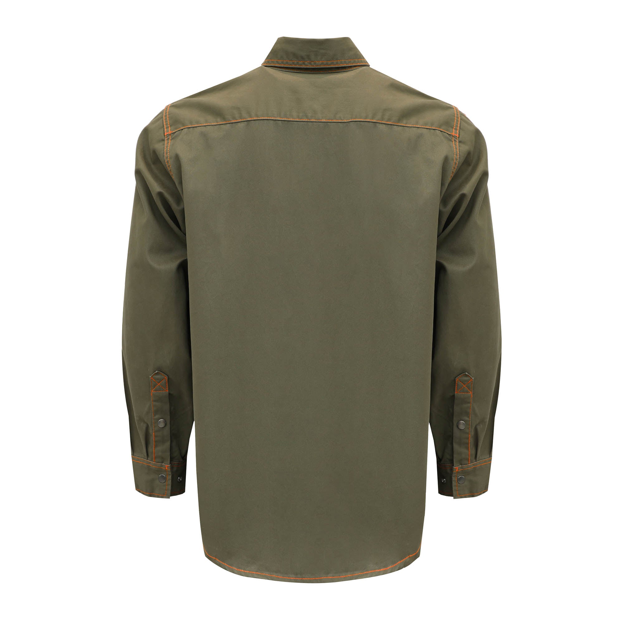 7.5OZ Solid Color  Shirts With Metal Button/Decorative Thread -3701