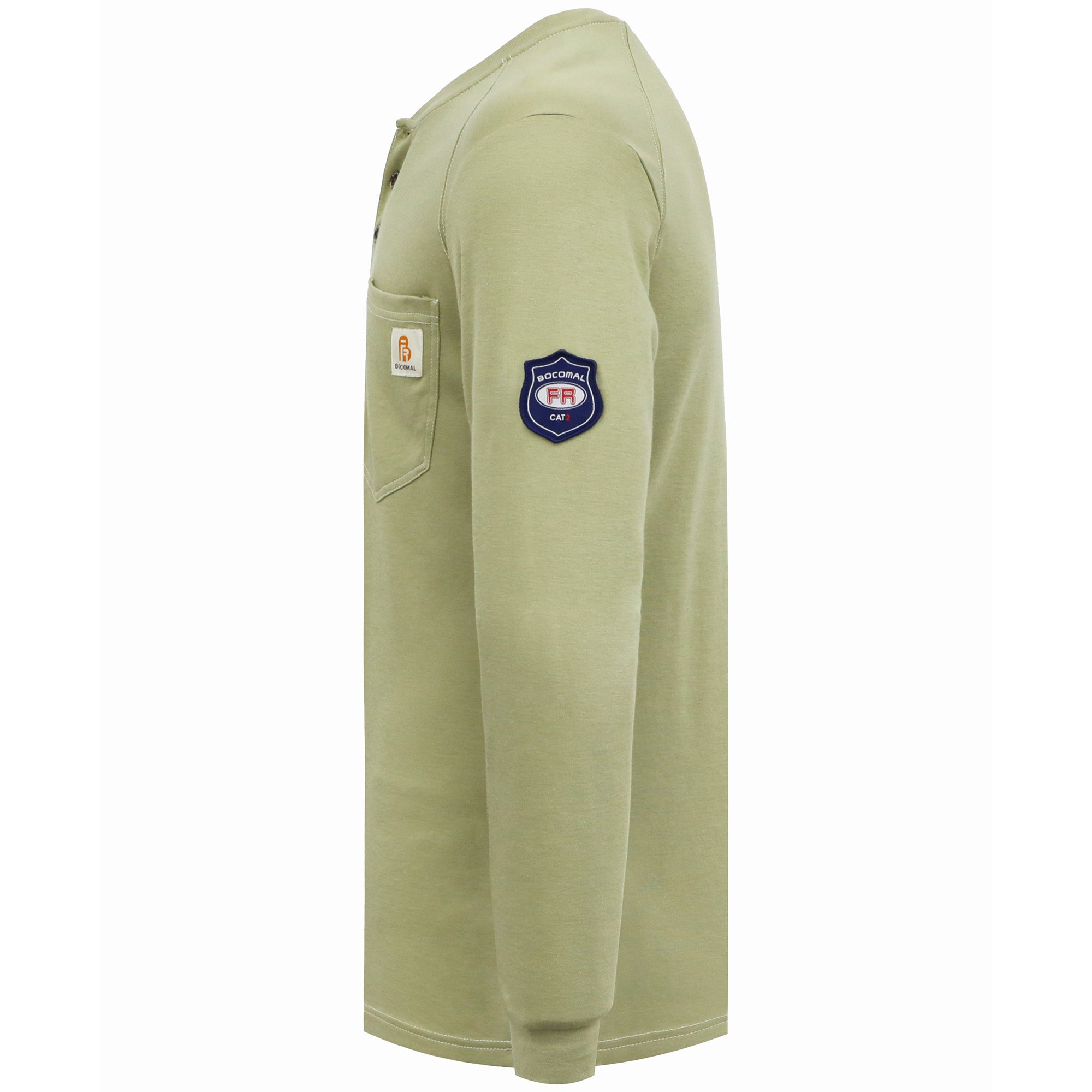 5.5OZ Cotton Henley FR Shirt -9108