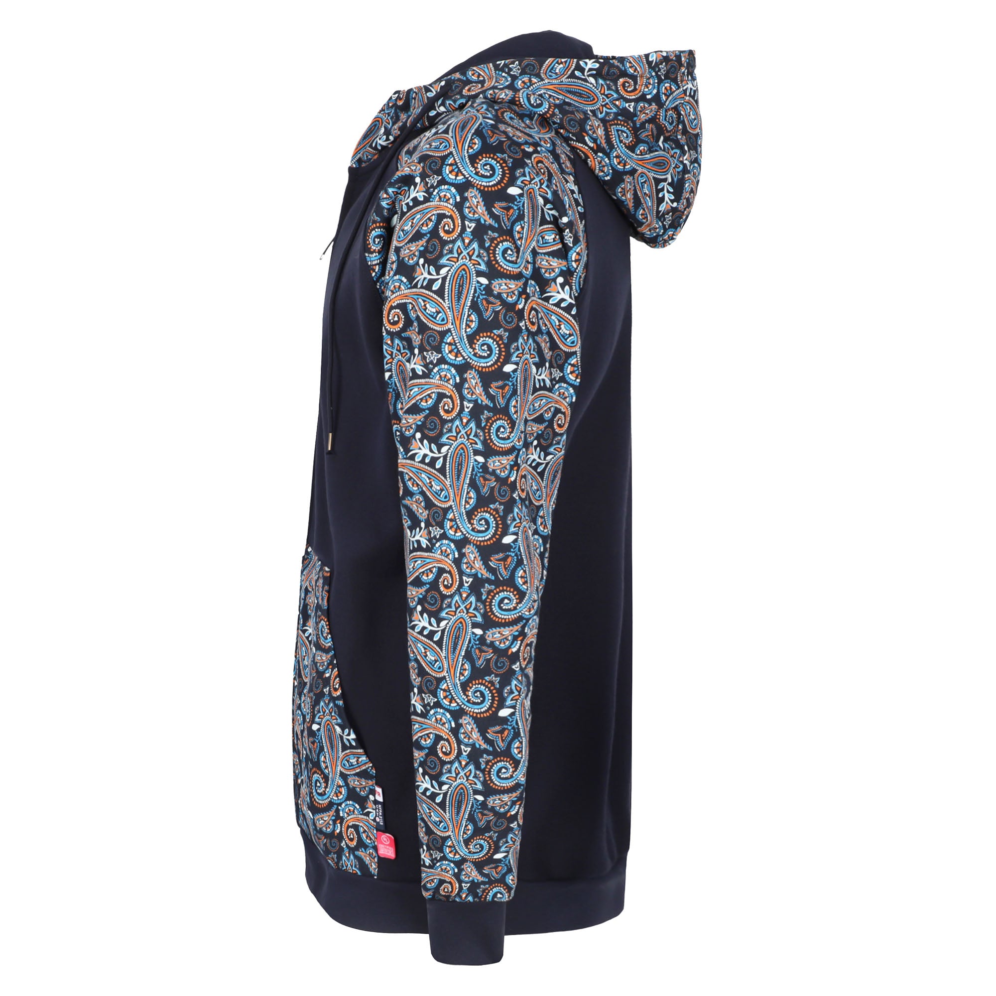 10.5OZ Cotton Fleece Paisley Printed Zipper Front FR Hooded Sweatshirts -9909P