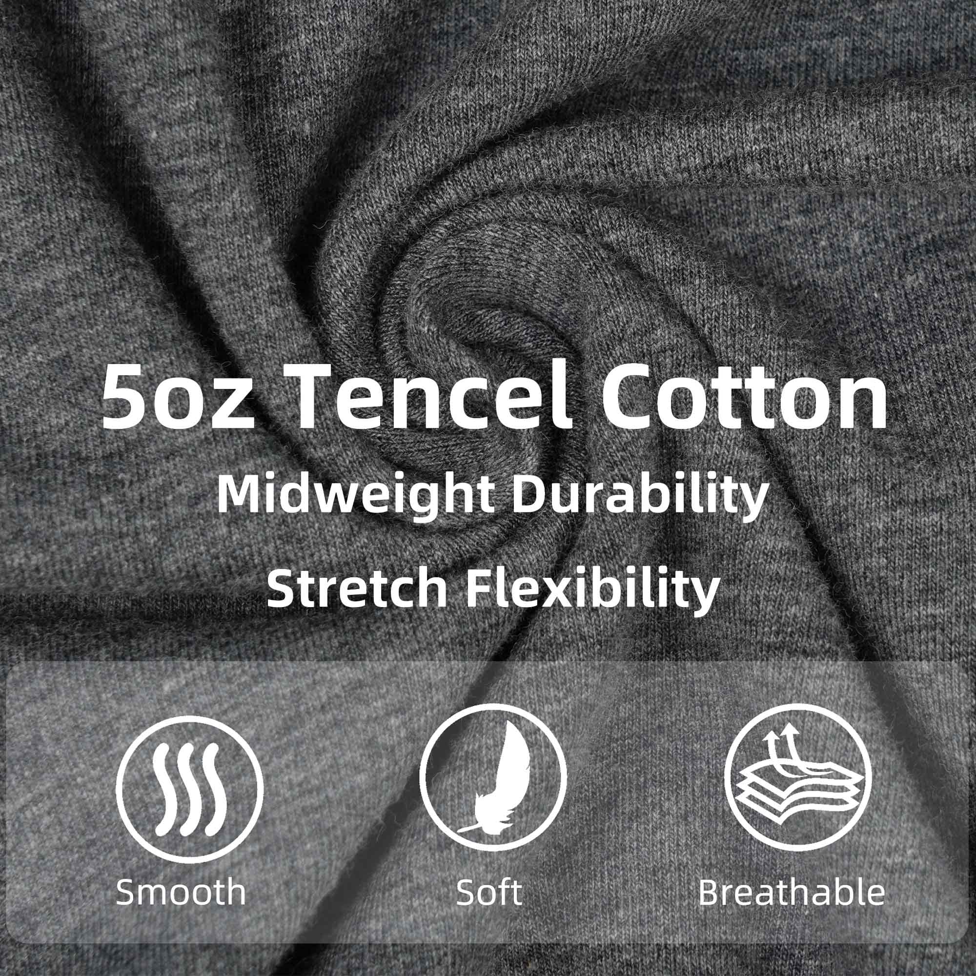 5OZ Soft Cotton Tencel Blended Tee Relax Fit T-Shirt (NON-FR)-TS011A