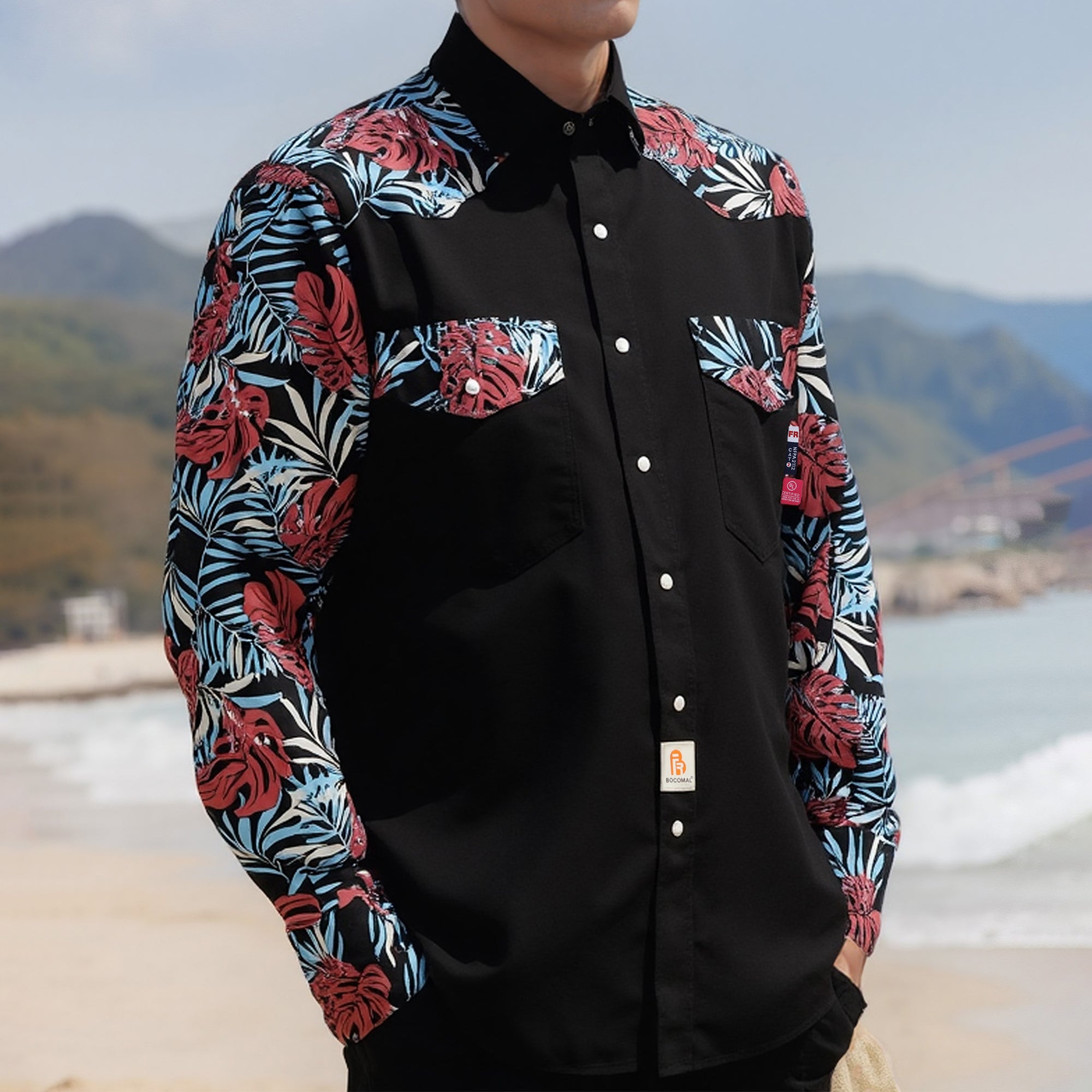 6.5OZ Hawaii/Solid FR Welding Work Shirt