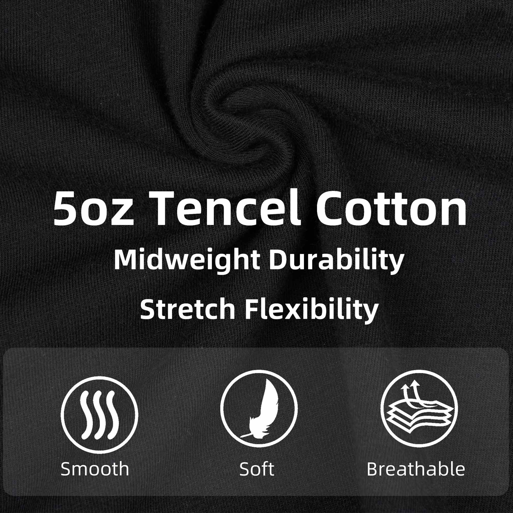 5OZ Soft Cotton Tencel Blended Tee Relax Fit T-Shirt (NON-FR)-TS011A