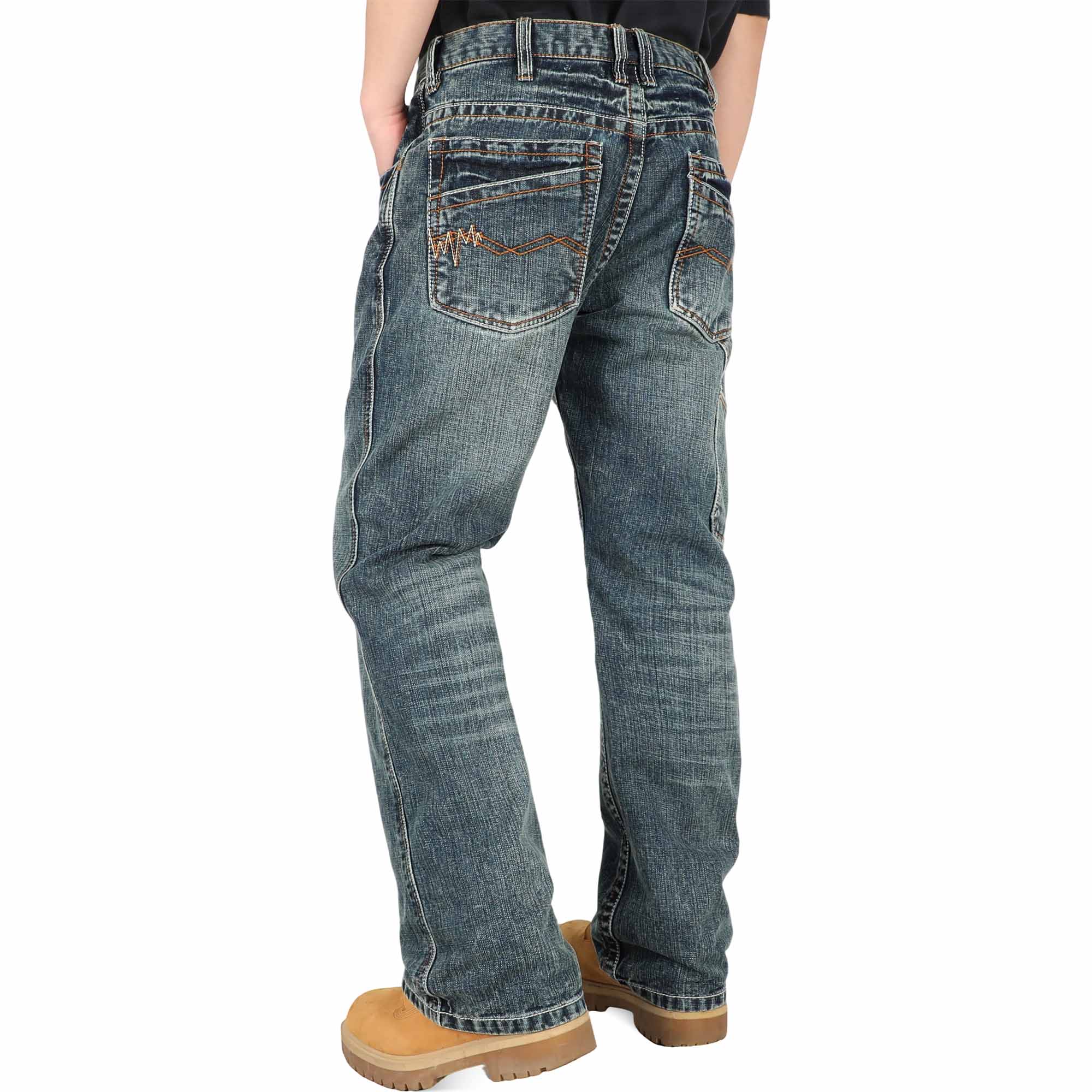 13.5OZ Heavywight Dura-Rugged Slub Denim Jeans(NON-FR)-PN072Q
