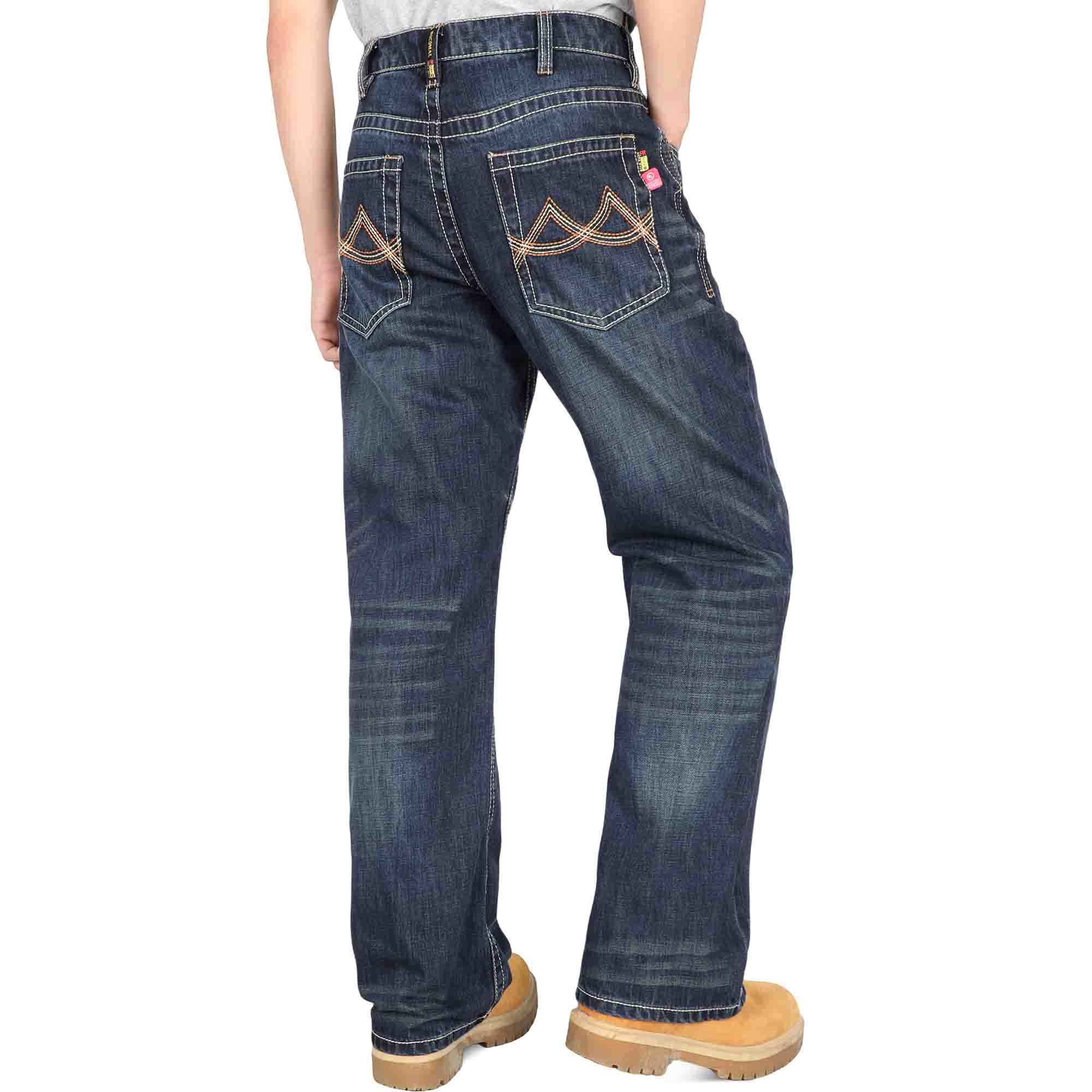 12 OZ Relaxed Fit Boot Cut Midweight Denim FR Jeans - 8305-1