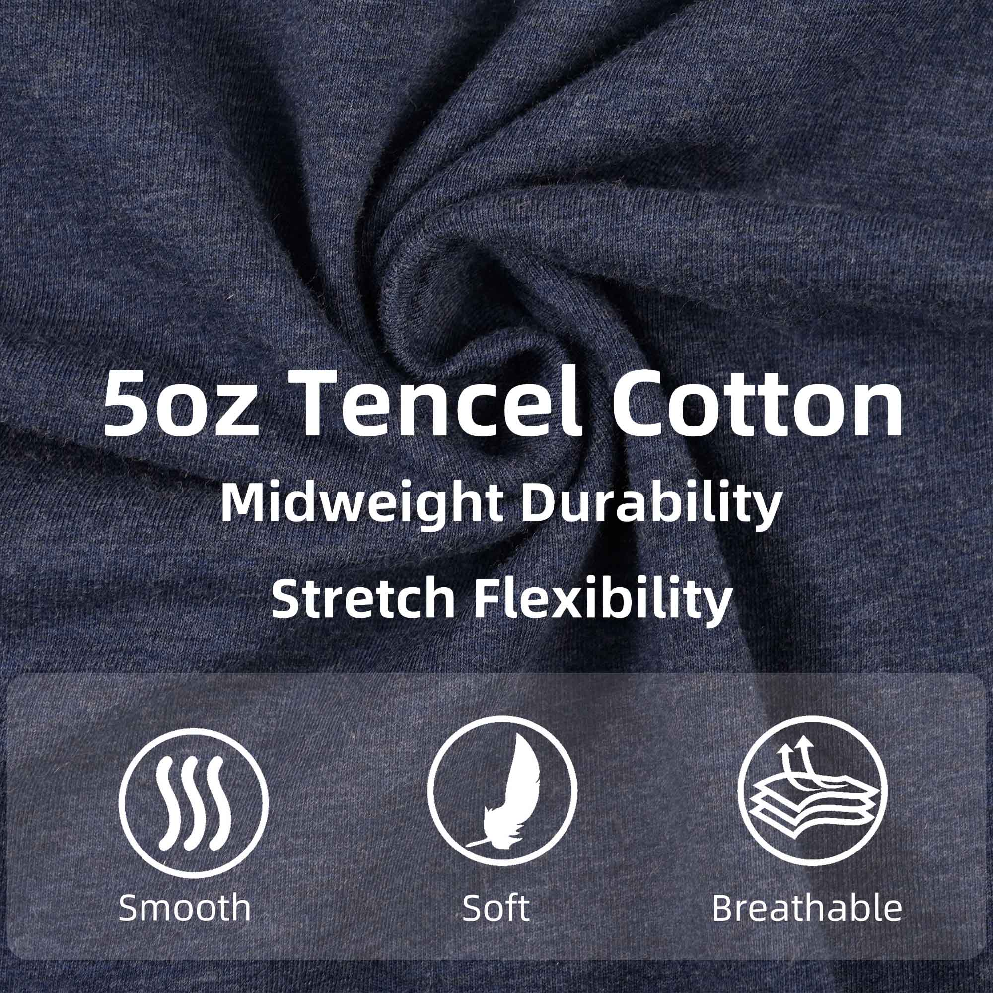 5OZ Soft Cotton Tencel Blended Tee Relax Fit T-Shirt (NON-FR)-TS011A