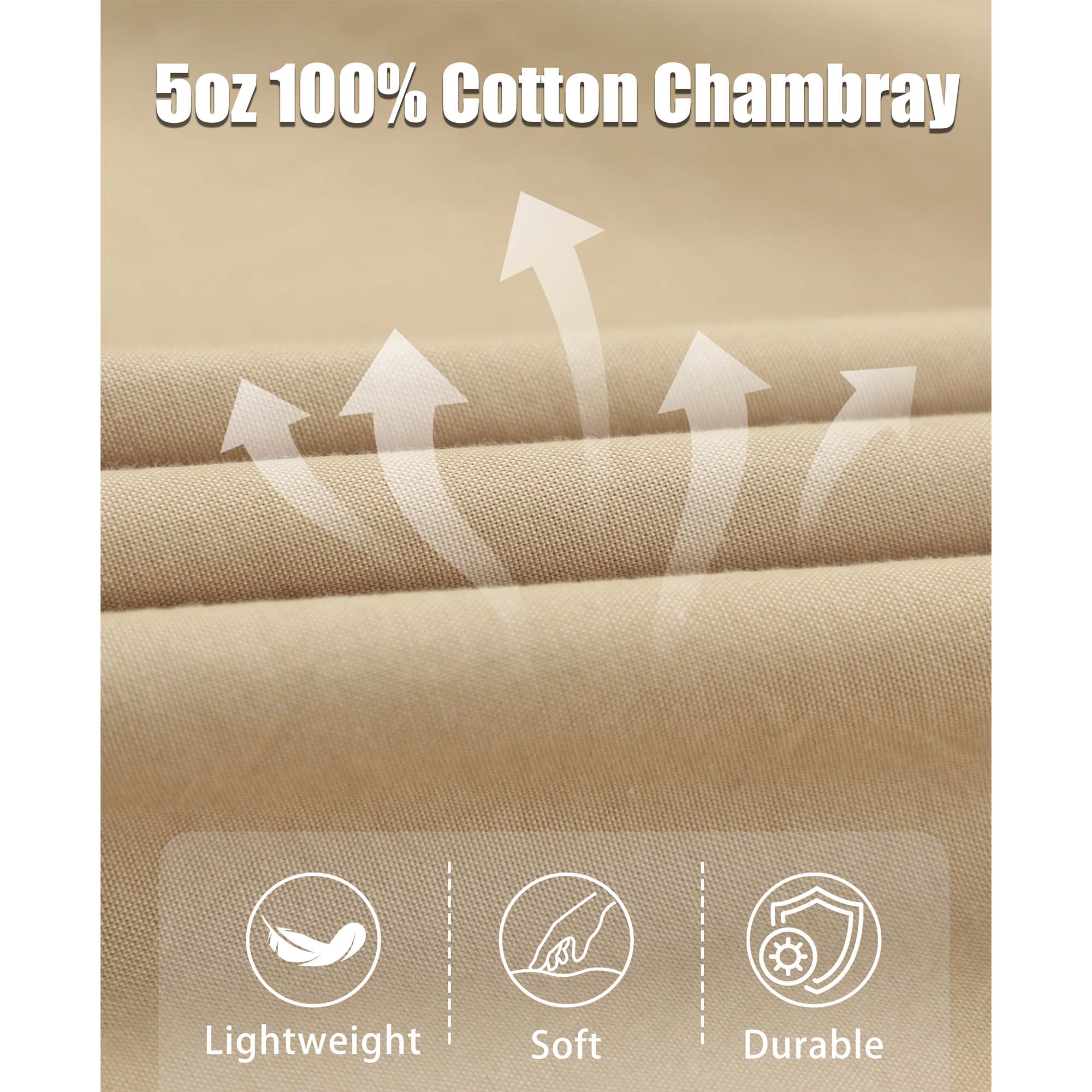 5OZ Lightweight 100% C Chambray Work Shirts(NON-FR) - SH041Q