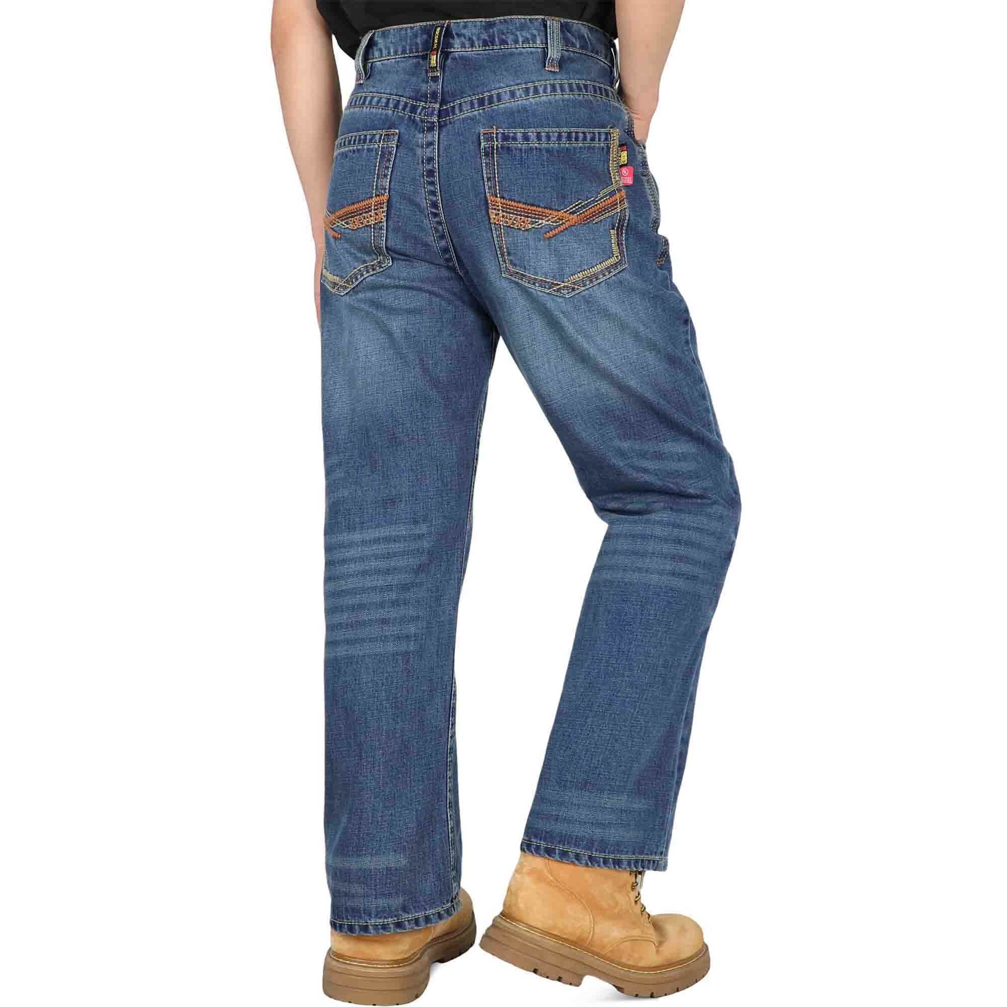 12 OZ Relaxed Fit Boot Cut Midweight Denim FR Jeans - 8305-1
