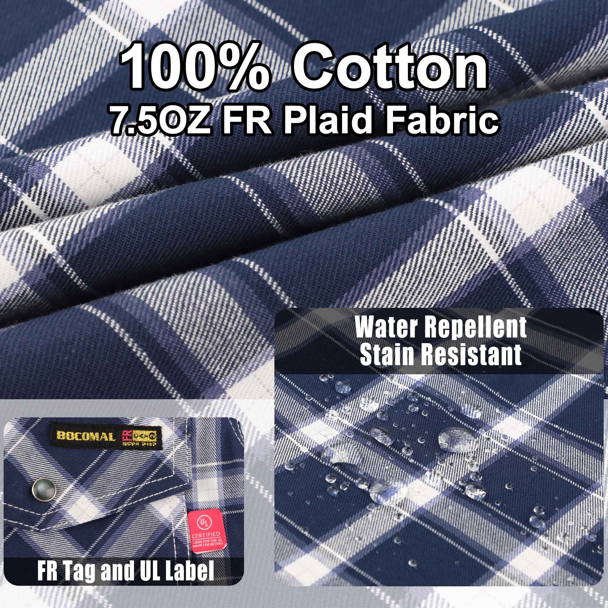 7.5OZ FR 100% C NFPA2112 Welding Shirt- 0910