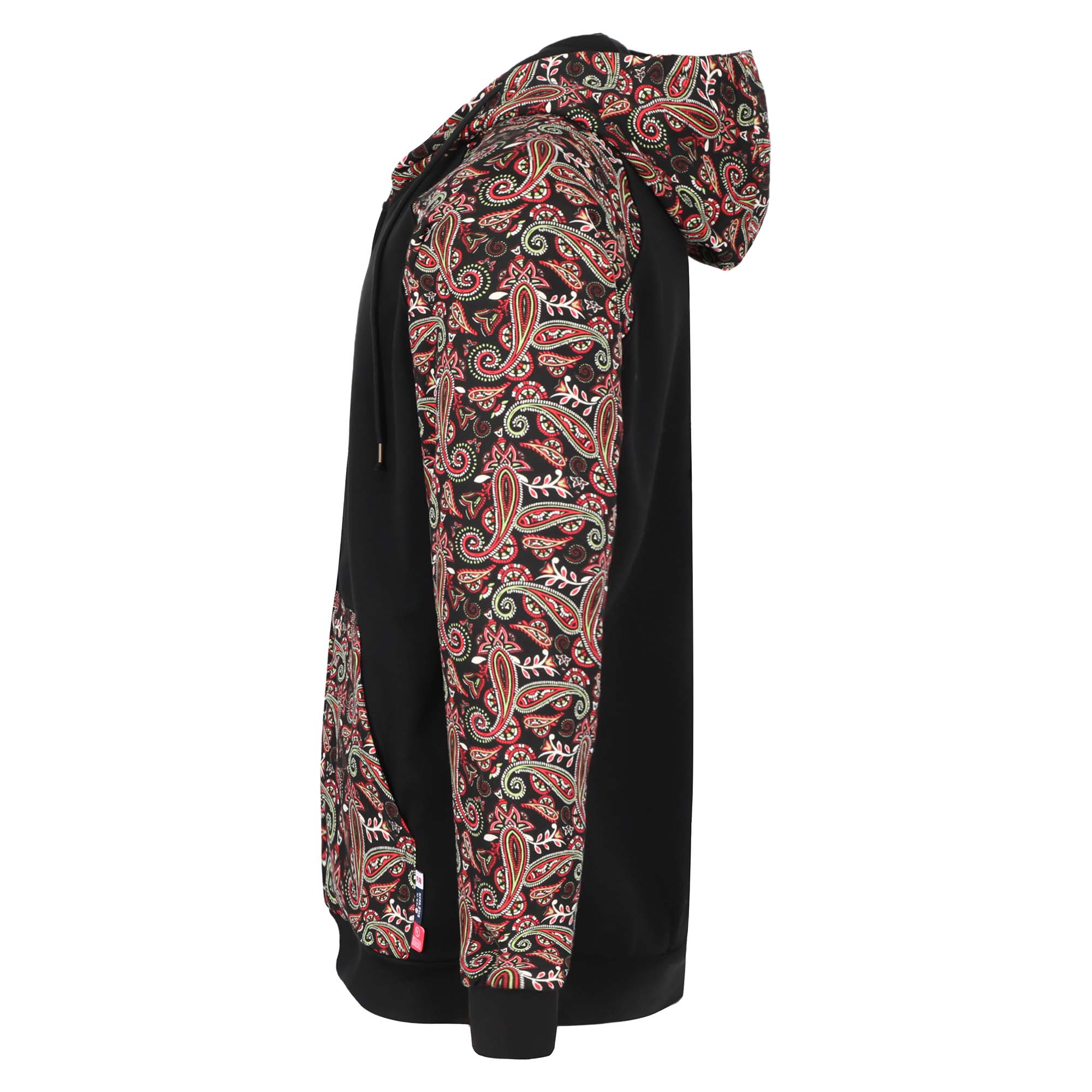 10.5OZ Cotton Fleece Paisley Printed Zipper Front FR Hooded Sweatshirts -9909P
