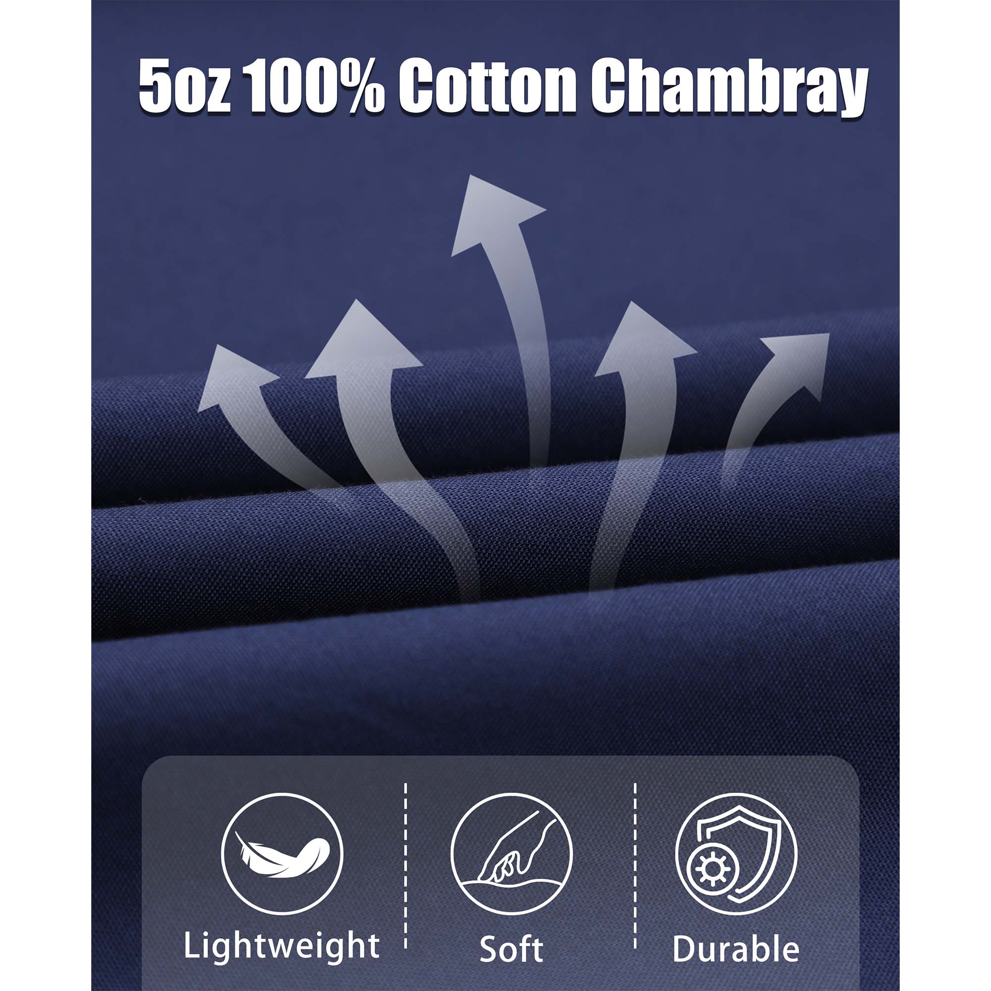 5OZ Lightweight 100% C Chambray Work Shirts(NON-FR) - SH041Q