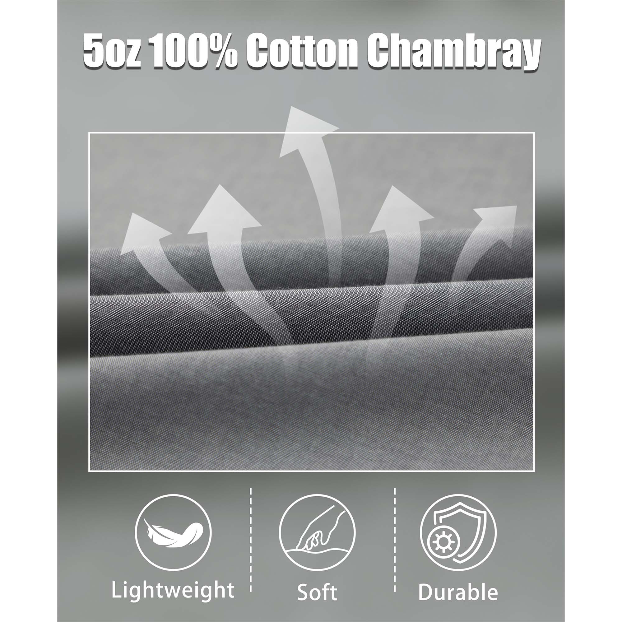 5OZ Lightweight 100% C Chambray Shirt (NON-FR)-SH041L