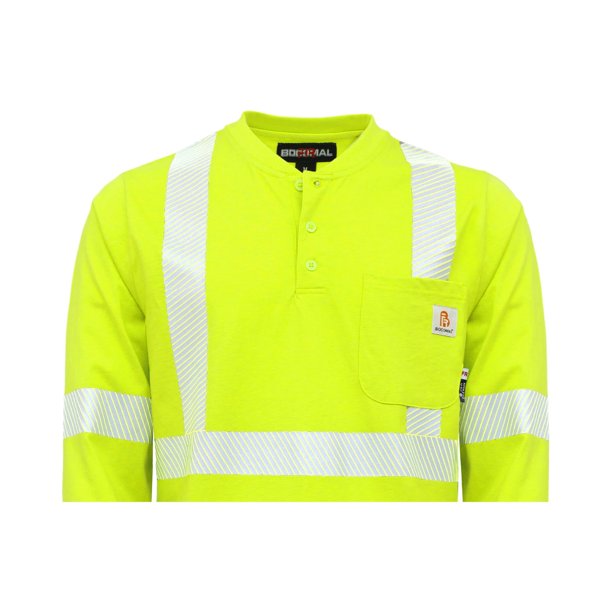 7OZ Hi Vis FR T-Shirts With 2Inch Tape(Normal Yellow)-0424