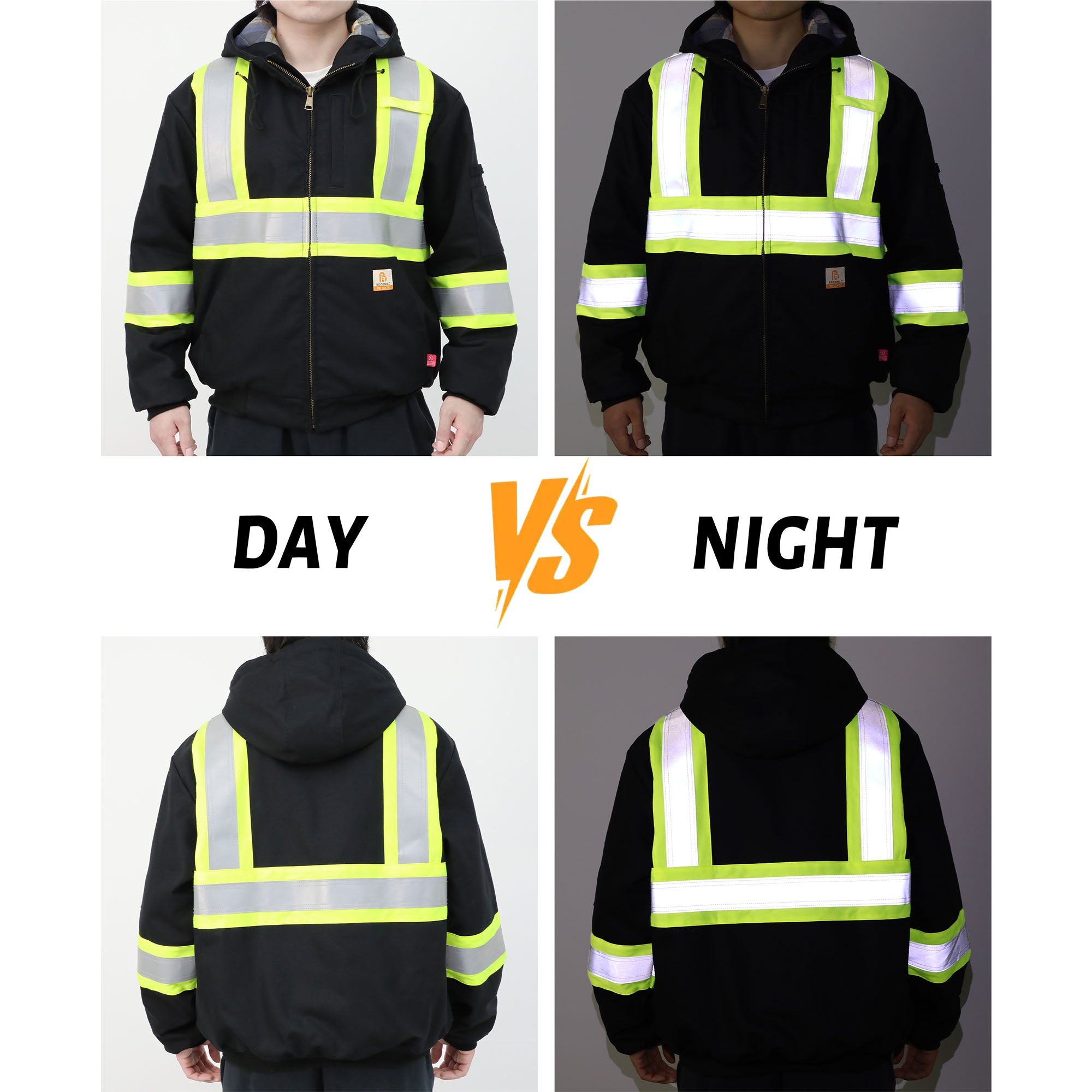 Insulated Hi Vis FR Heavyweight Water Repellent Stain Resistant Jacket -3004HV