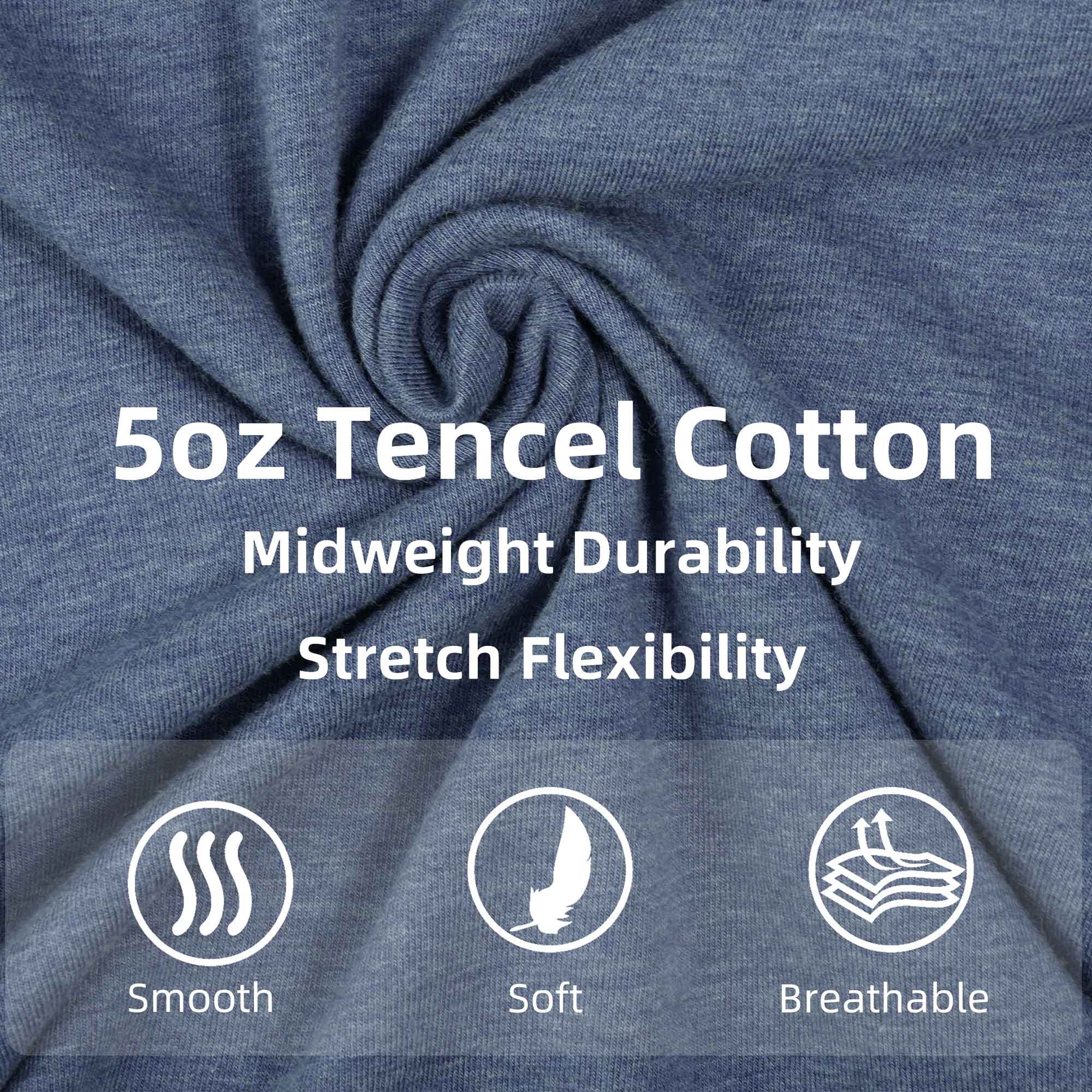 5OZ Soft Cotton Tencel Blended Tee Relax Fit T-Shirt (NON-FR)-TS011A
