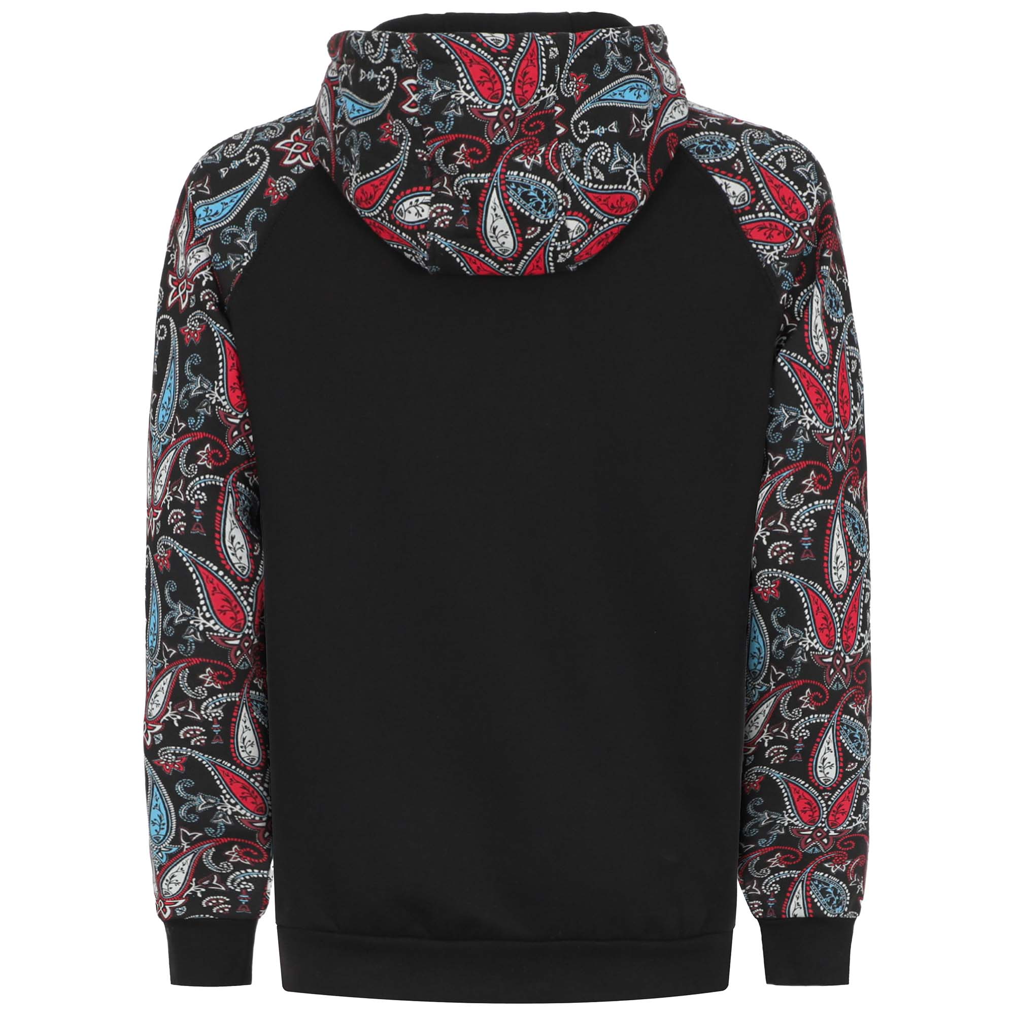 10.5OZ Paisley Printed Two Tone Cotton Fleece FR Pullover Hoodies-1109P