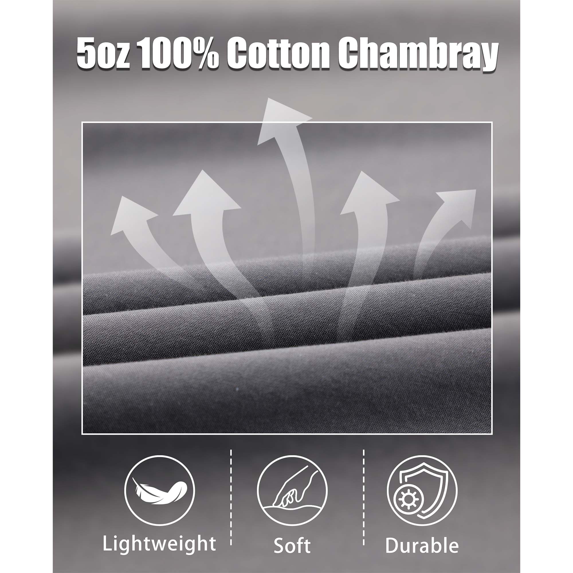 5OZ Lightweight 100% C Chambray Shirt (NON-FR)-SH041L