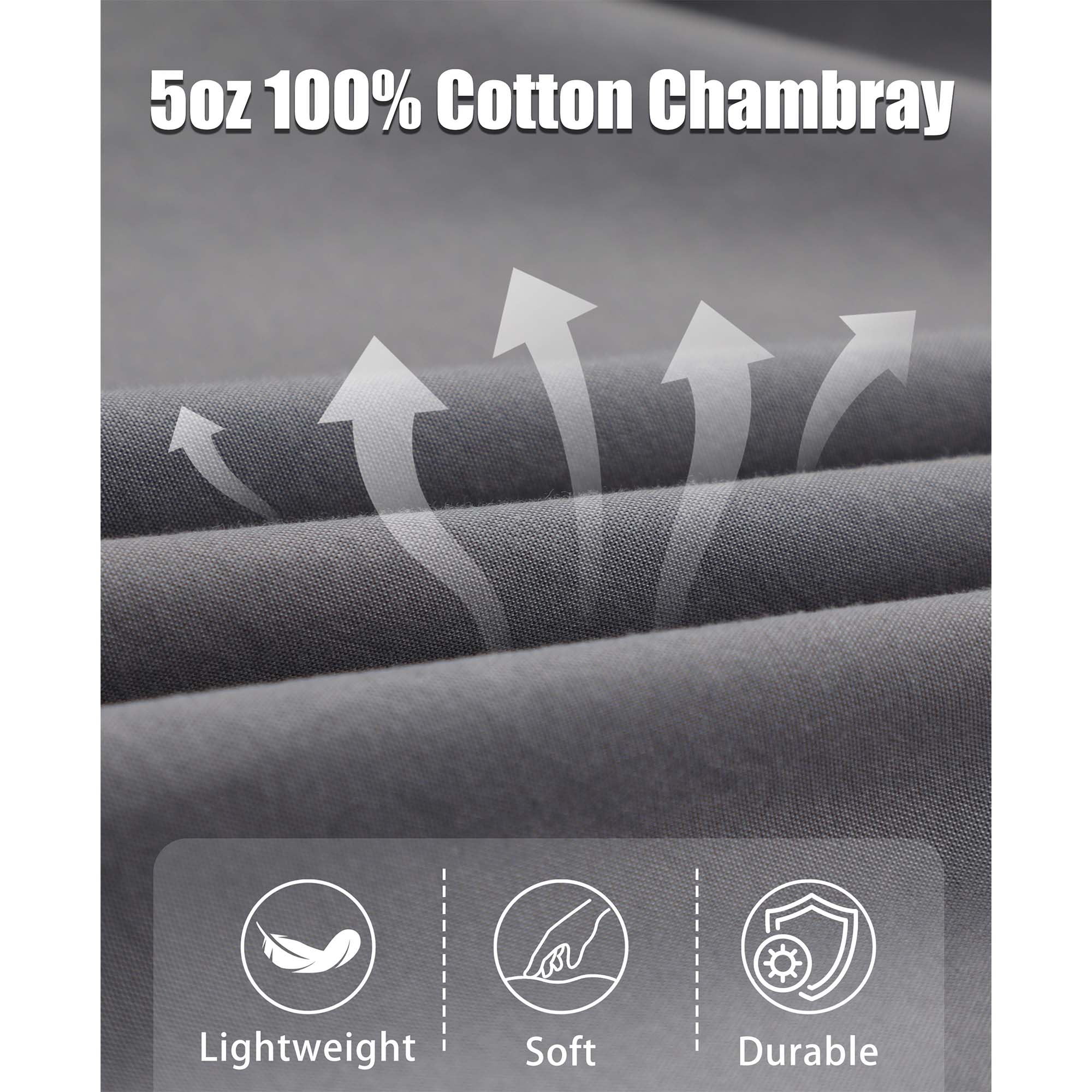5OZ Lightweight 100% C Chambray Work Shirts(NON-FR) - SH041Q