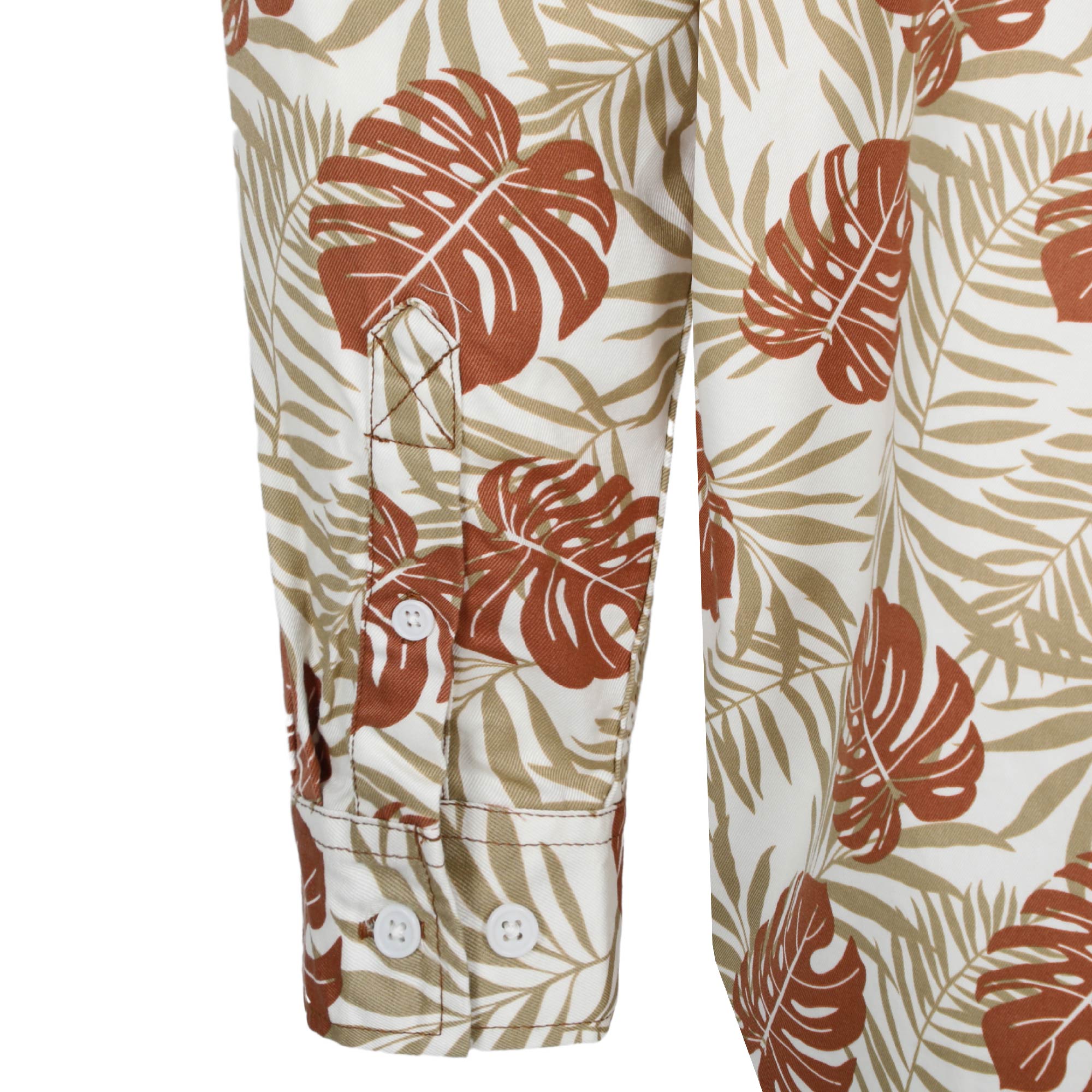 6.5OZ Printed Hawaii Lightweight Button Down FR Shirts-0816A