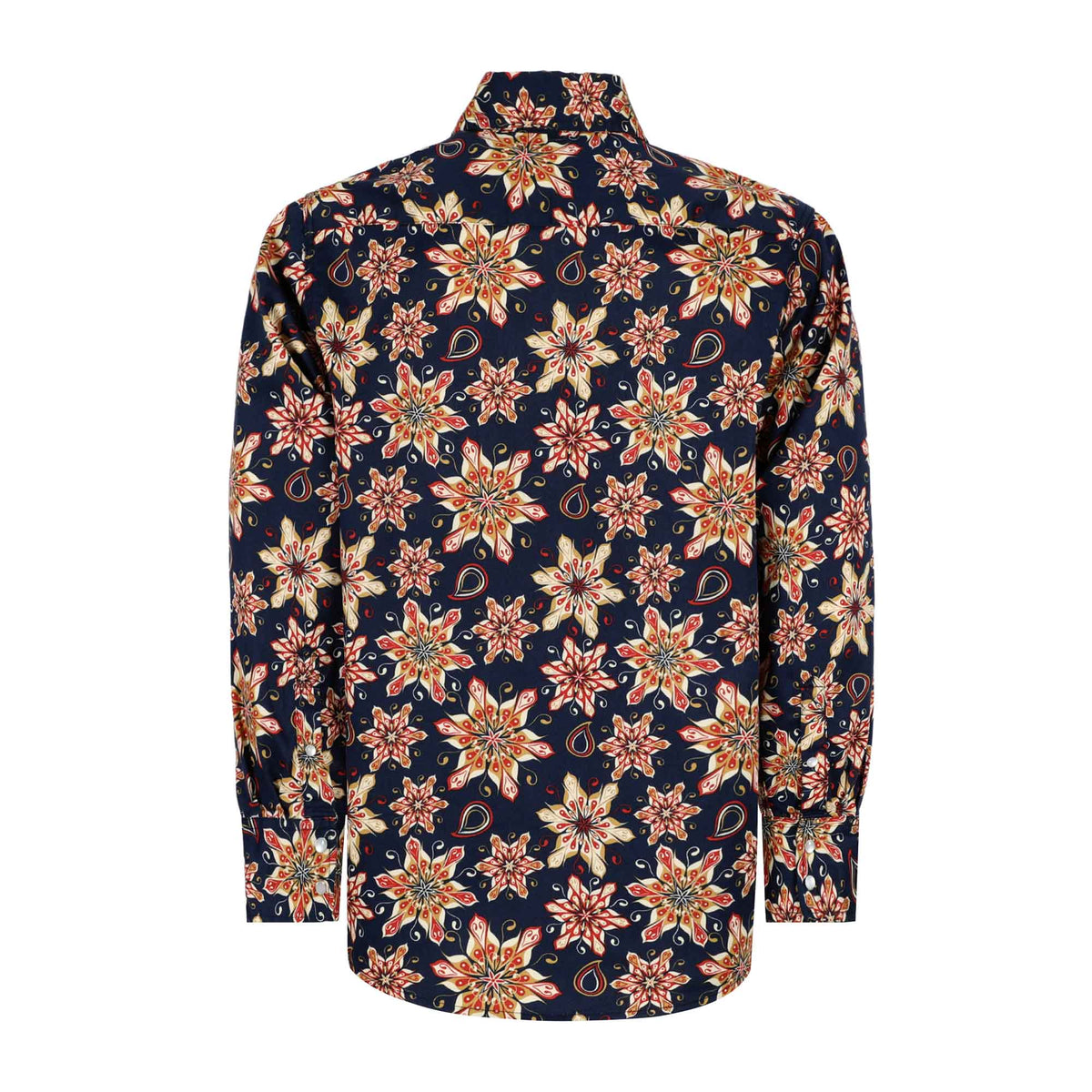 Bocomal khaki pearl snap FR work shirt product view
