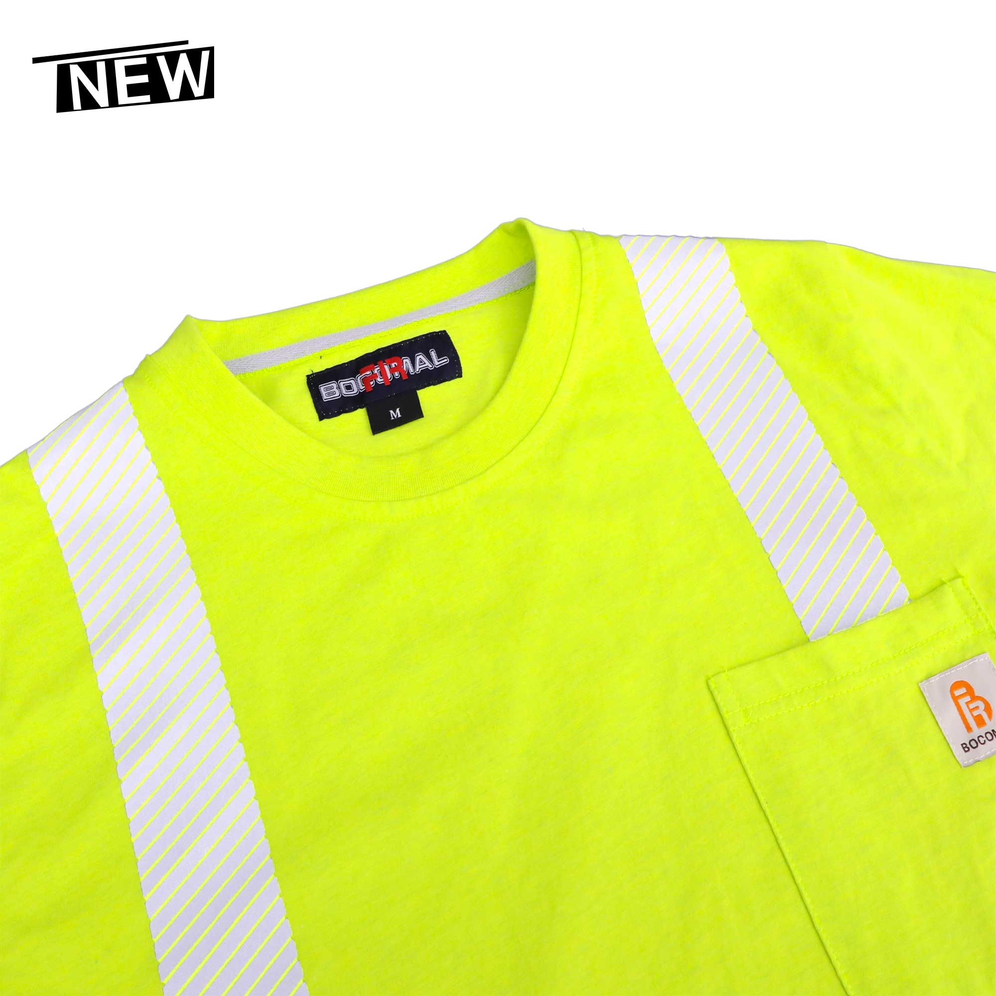 7OZ Men's FR Shirts Hi-Vis Short Sleeve Tees- 0424S