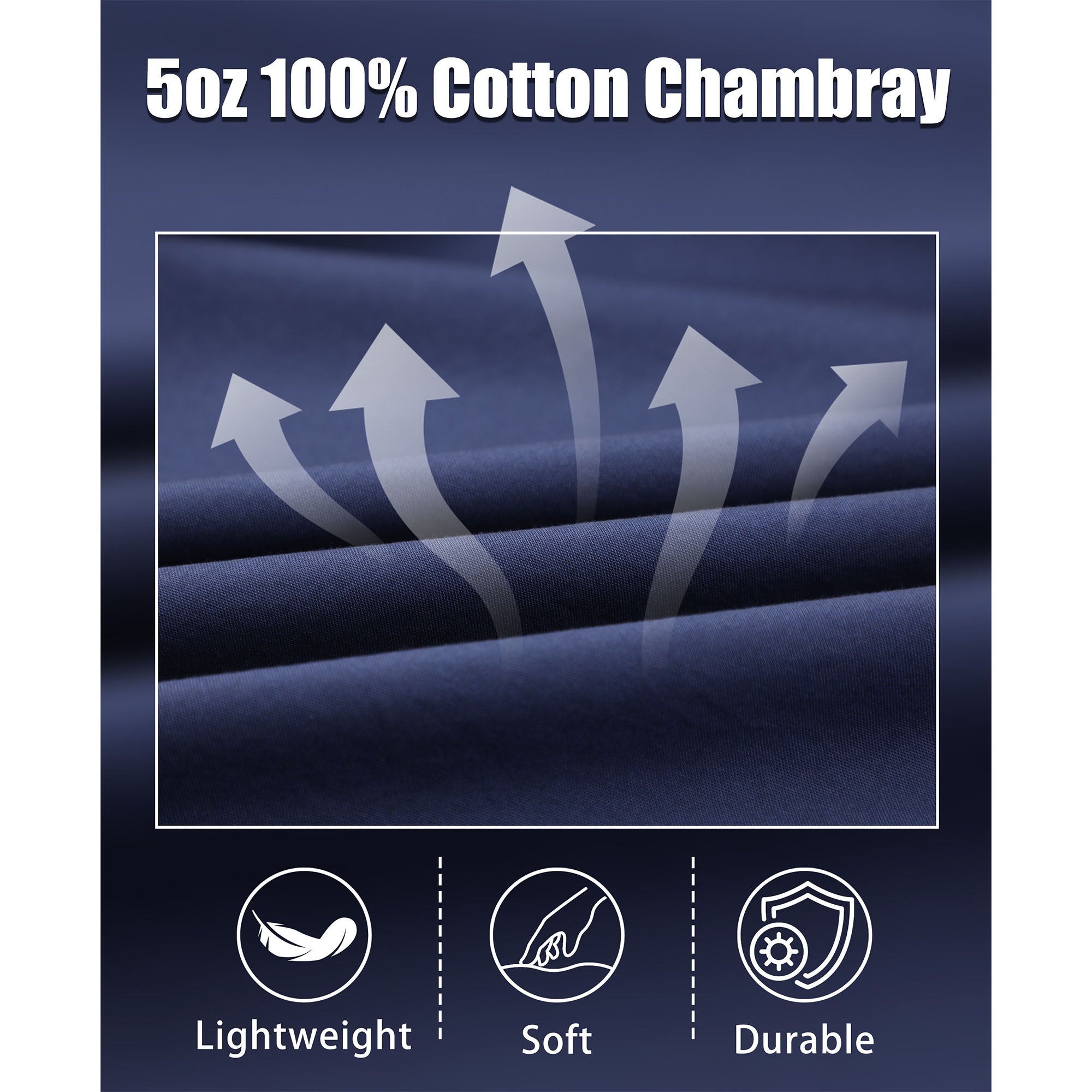 5OZ Lightweight 100% C Chambray Shirt (NON-FR)-SH041L