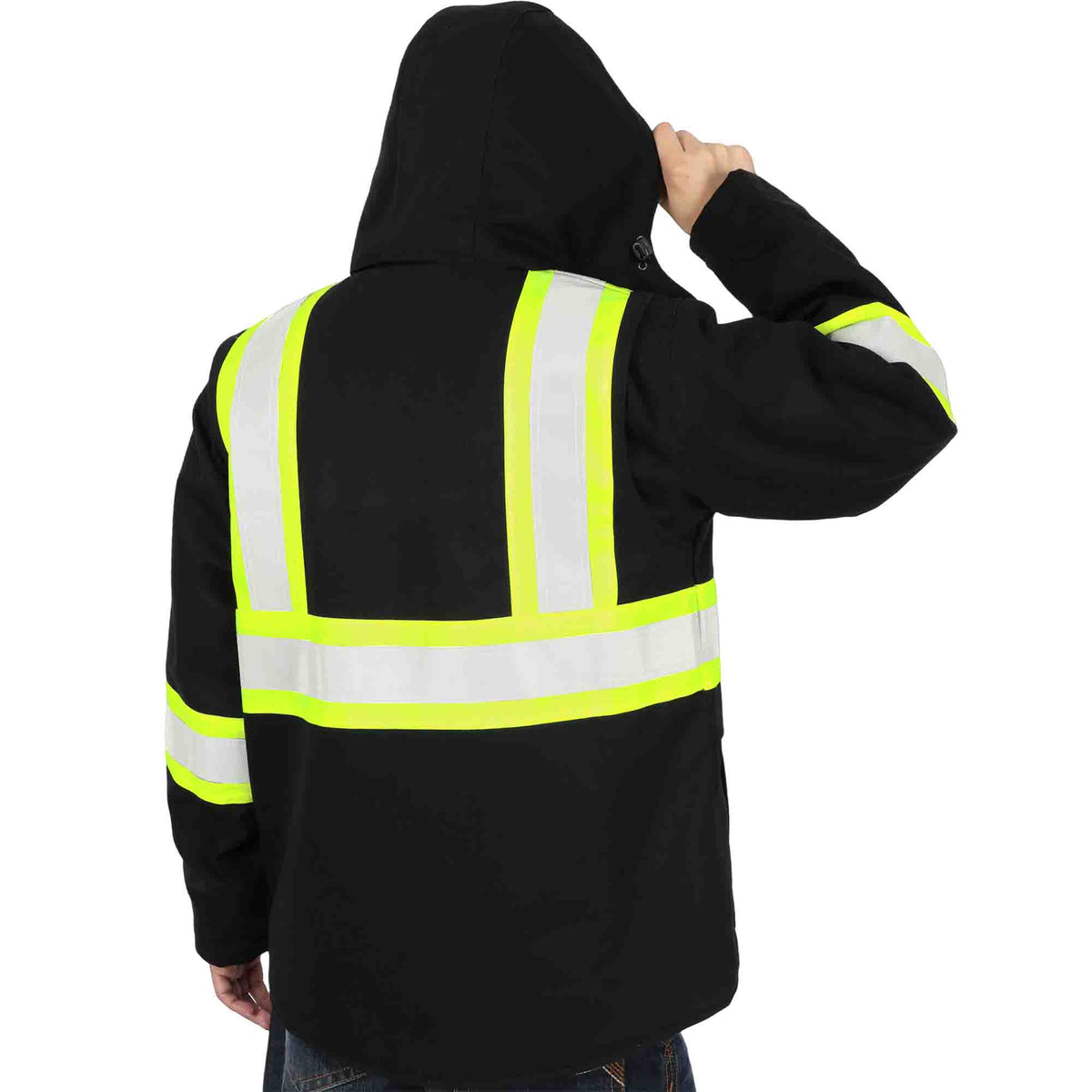 10 oz High Visibility Heavy Duty Reflective Coat FR Jacket