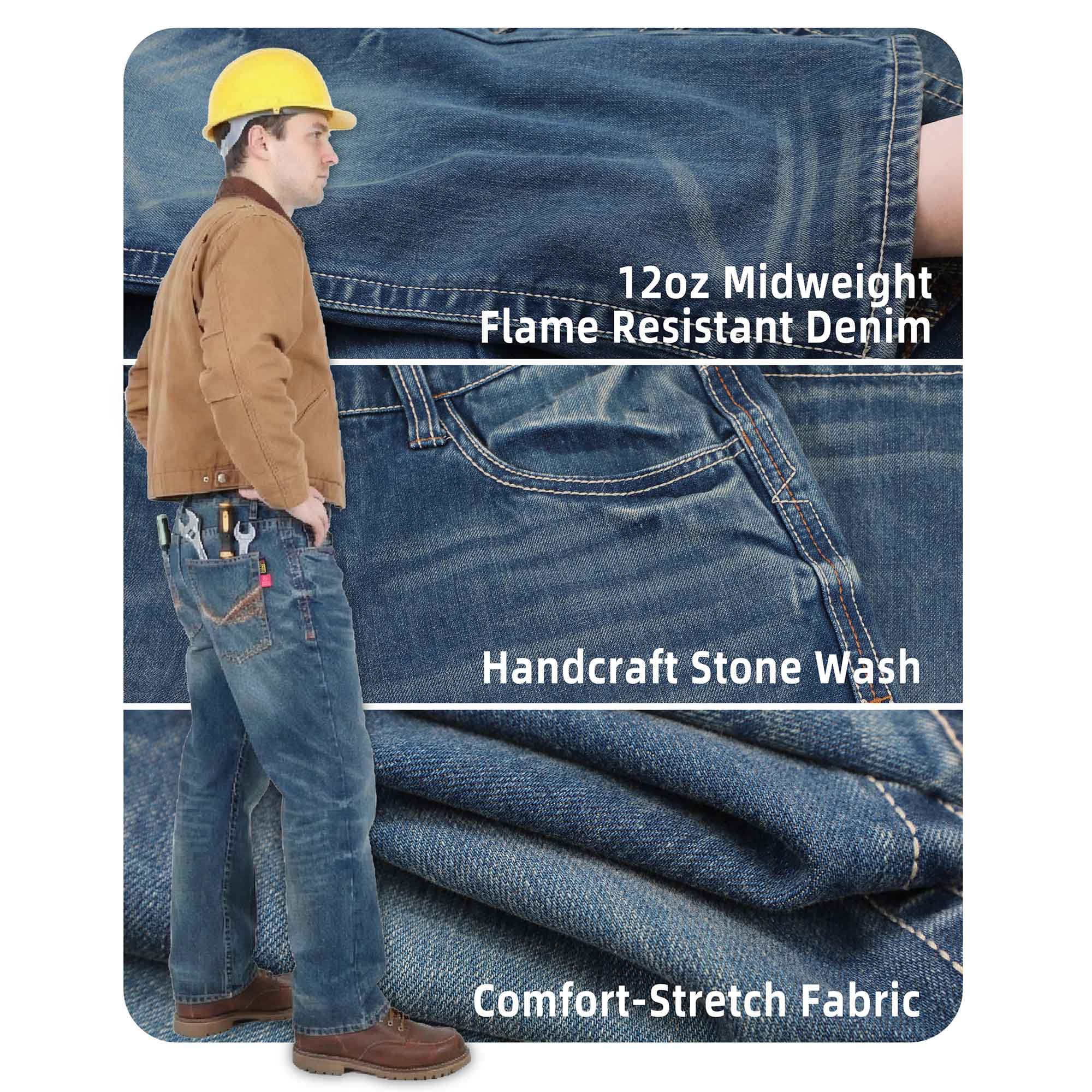 12OZ Relaxed Fit Boot Cut Retro FR Jeans -8305