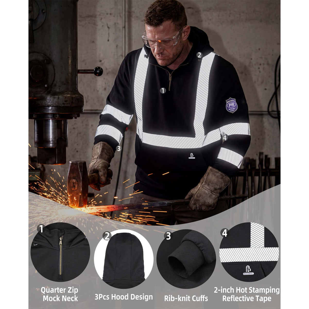 Bocomal 4531HV FR workwear product feature image