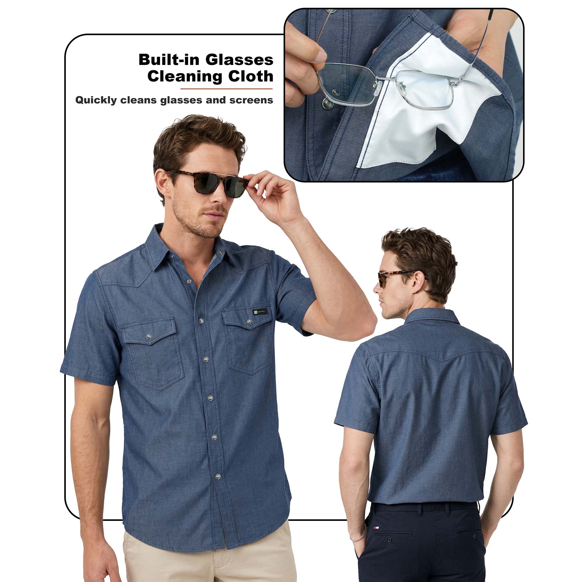 5OZ Lightweight 100% C Chambray Shirt (NON-FR)-SH041L