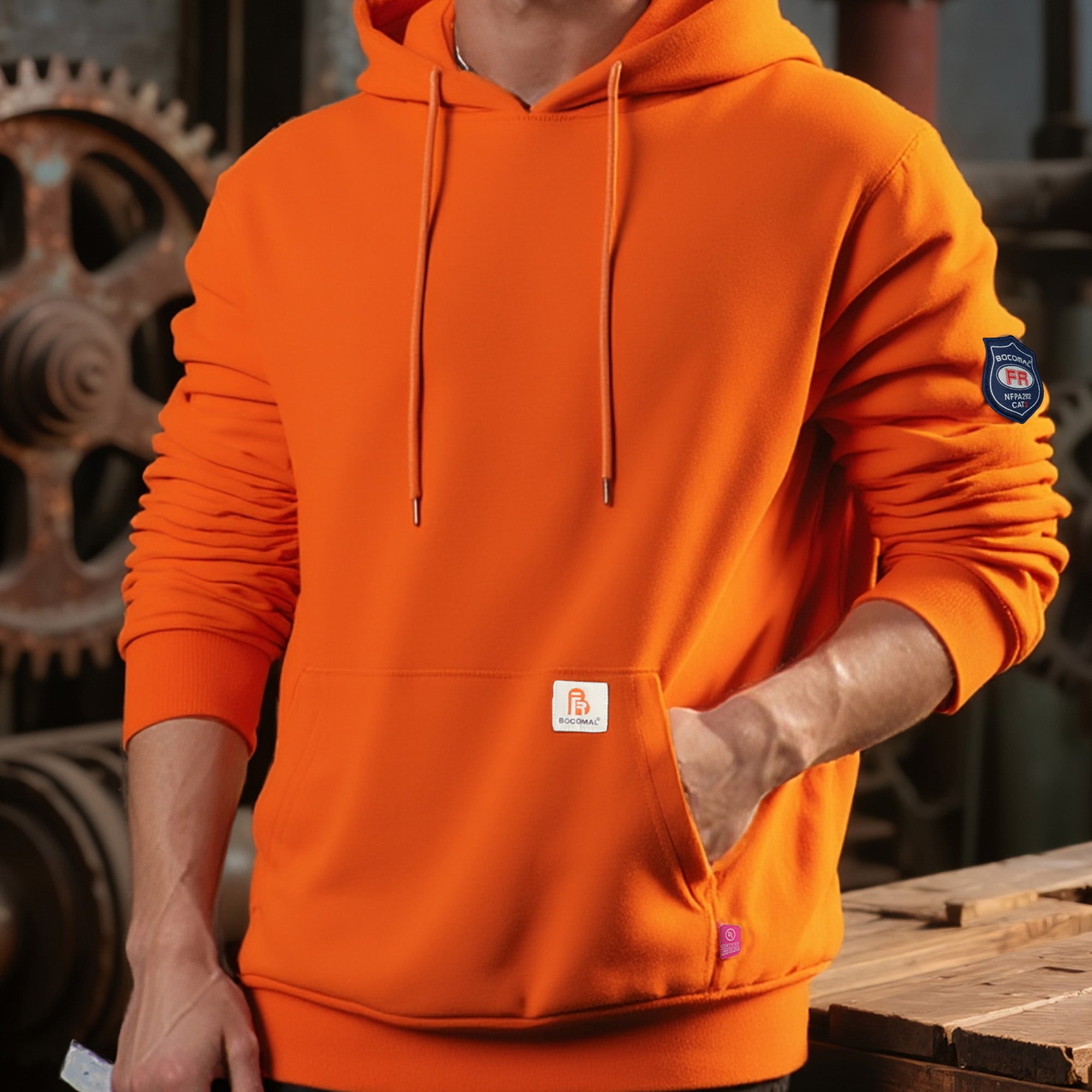 10OZ Orange Zip-up and Pullover Hoodies (Final Sale)