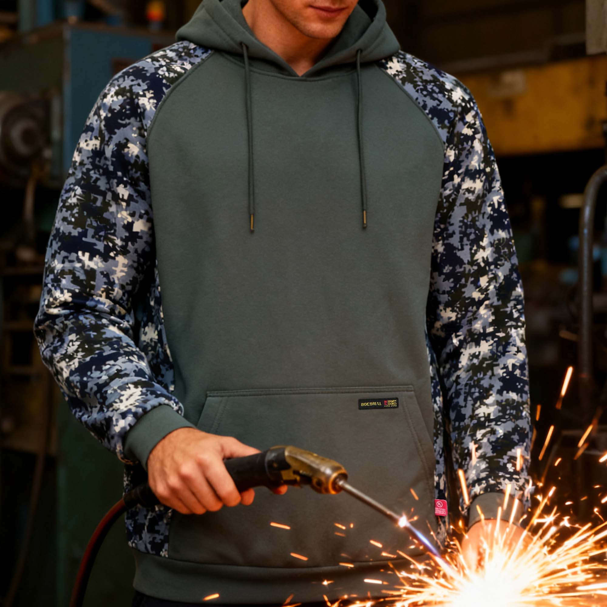 12OZ Heavyweight Cotton Fleece FR Hooded Sweatshirts-9431C