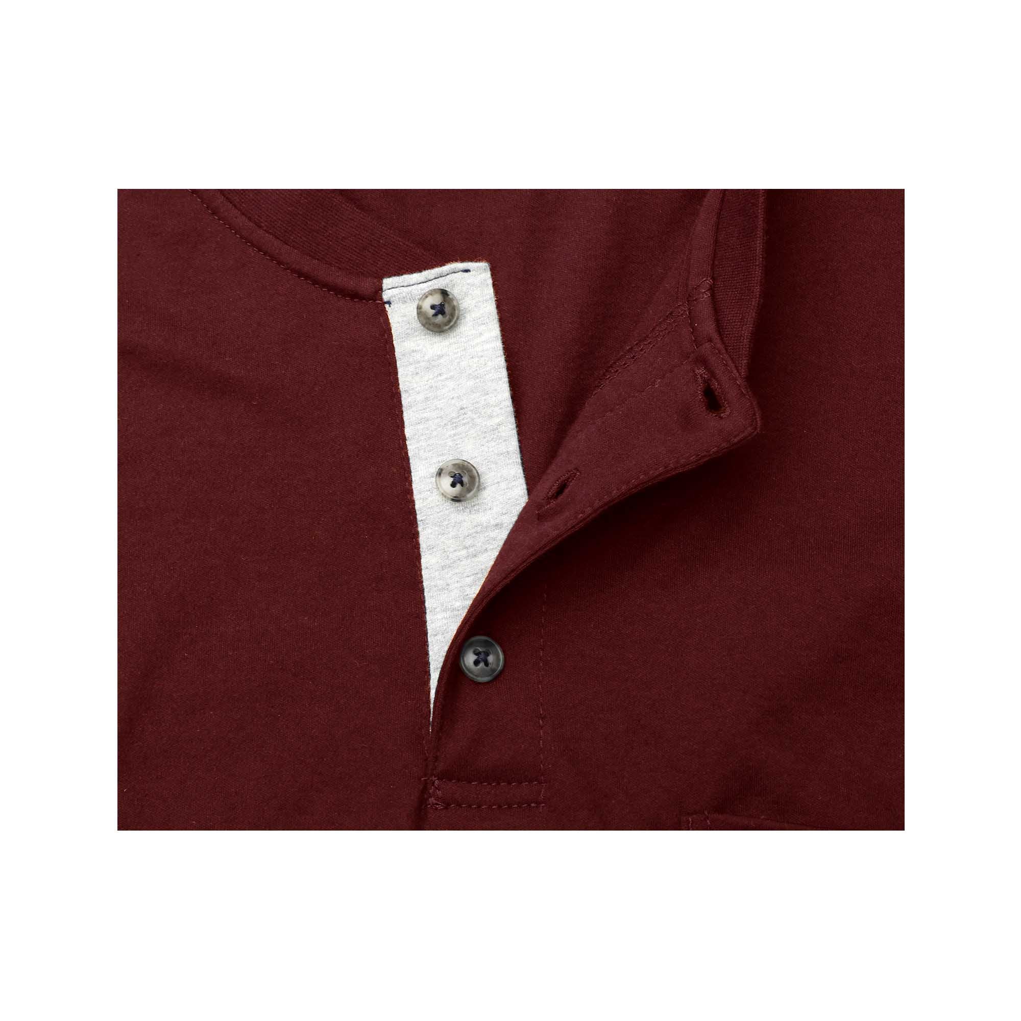 5.5OZ Button Pullover T-Shirts/Solid Color-2808