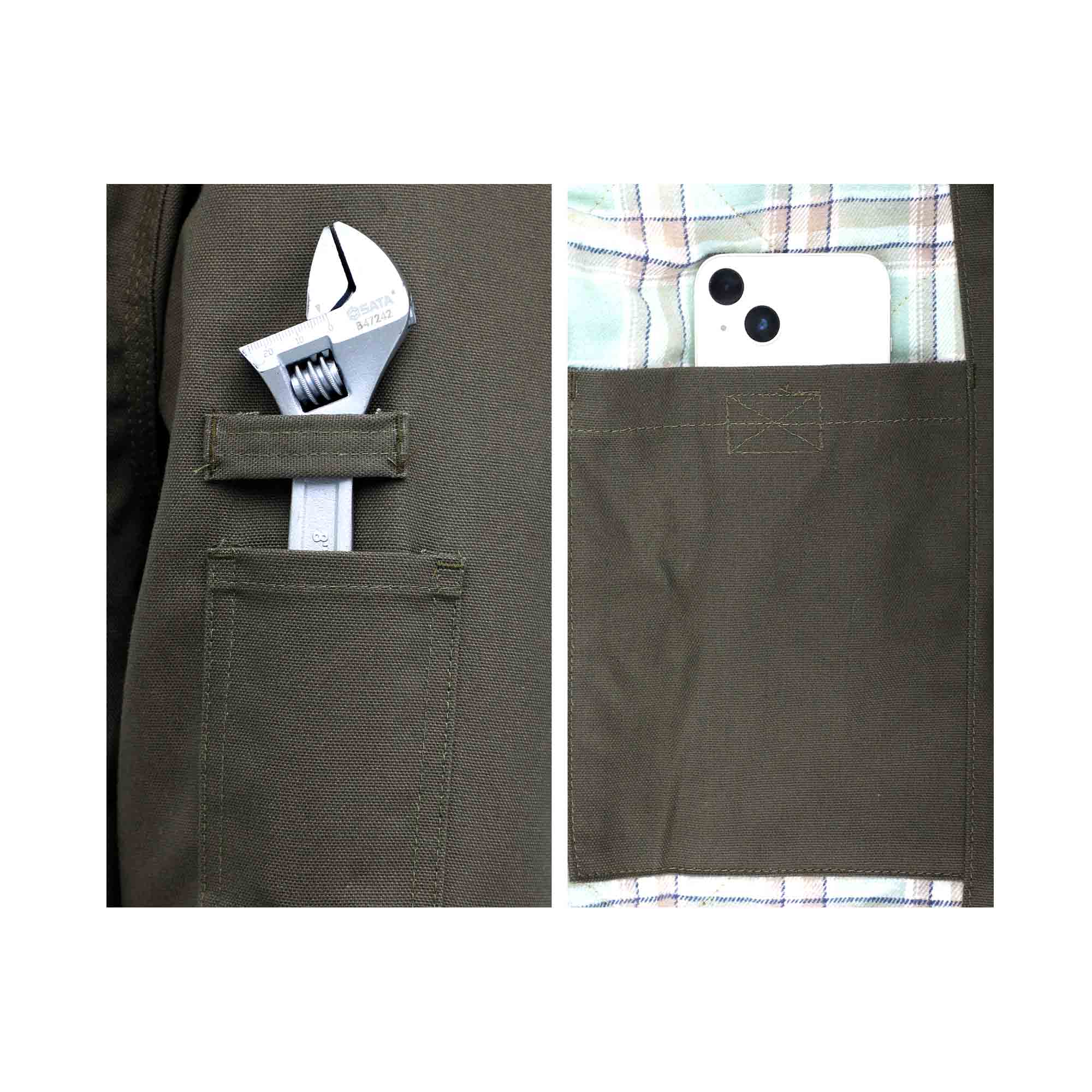 Lined Jacket Water/Rain Repellent and Oil Resistant Soft Flannel Lining -3004