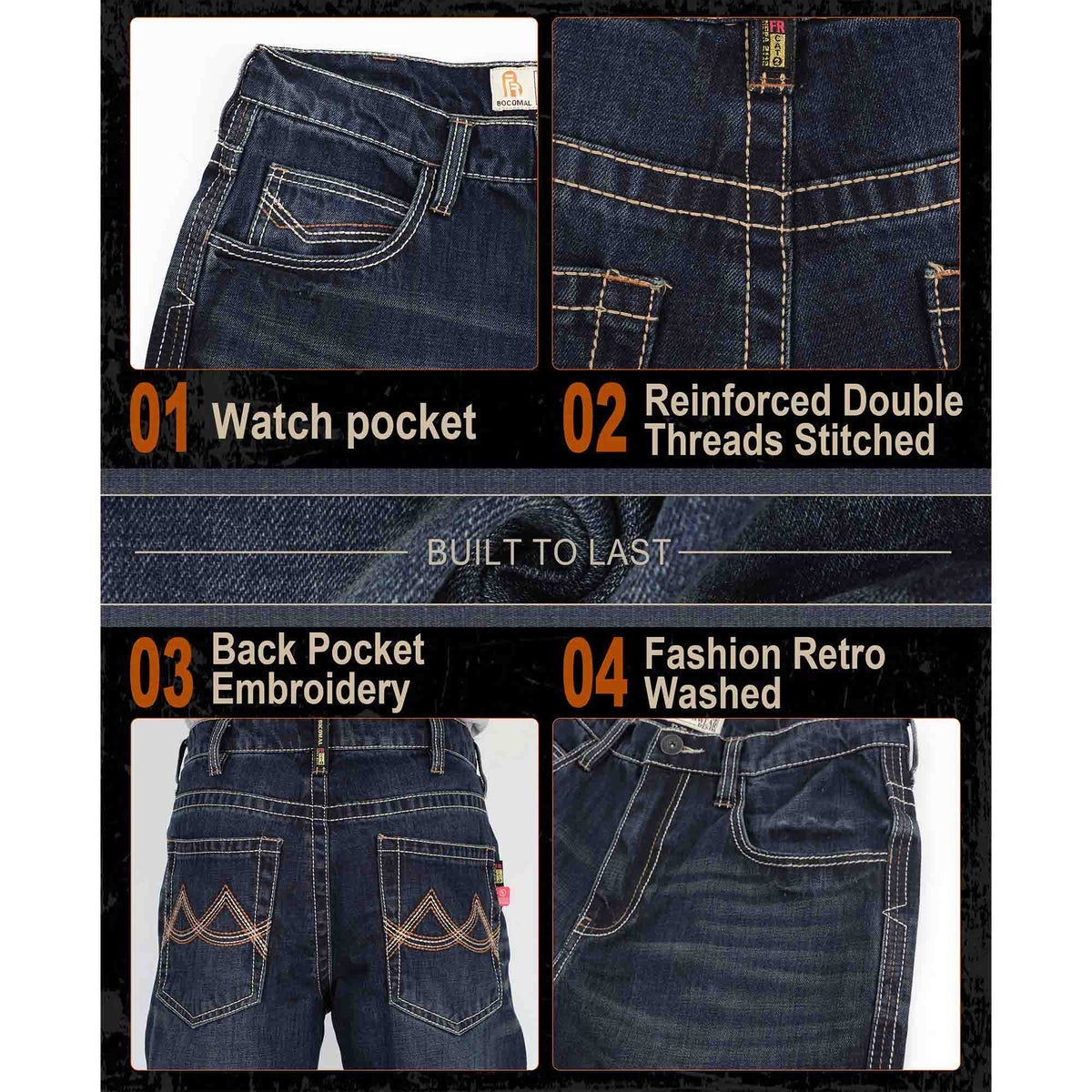 Bocomal 8305-1 FR jeans product feature image