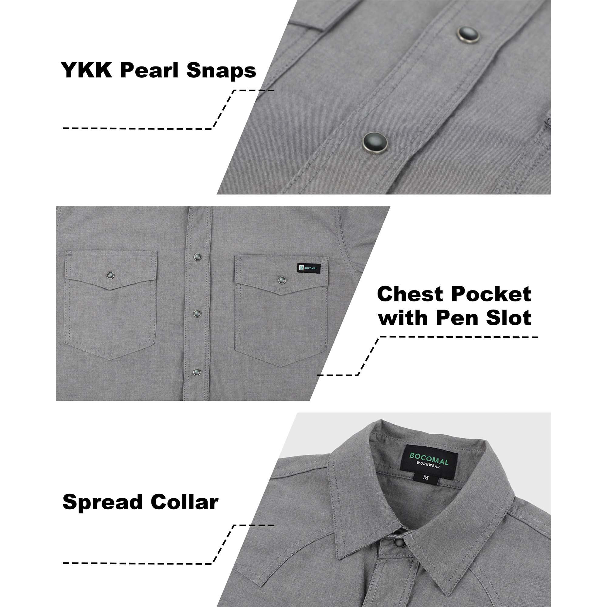 5OZ Lightweight 100% C Chambray Shirt (NON-FR)-SH041L