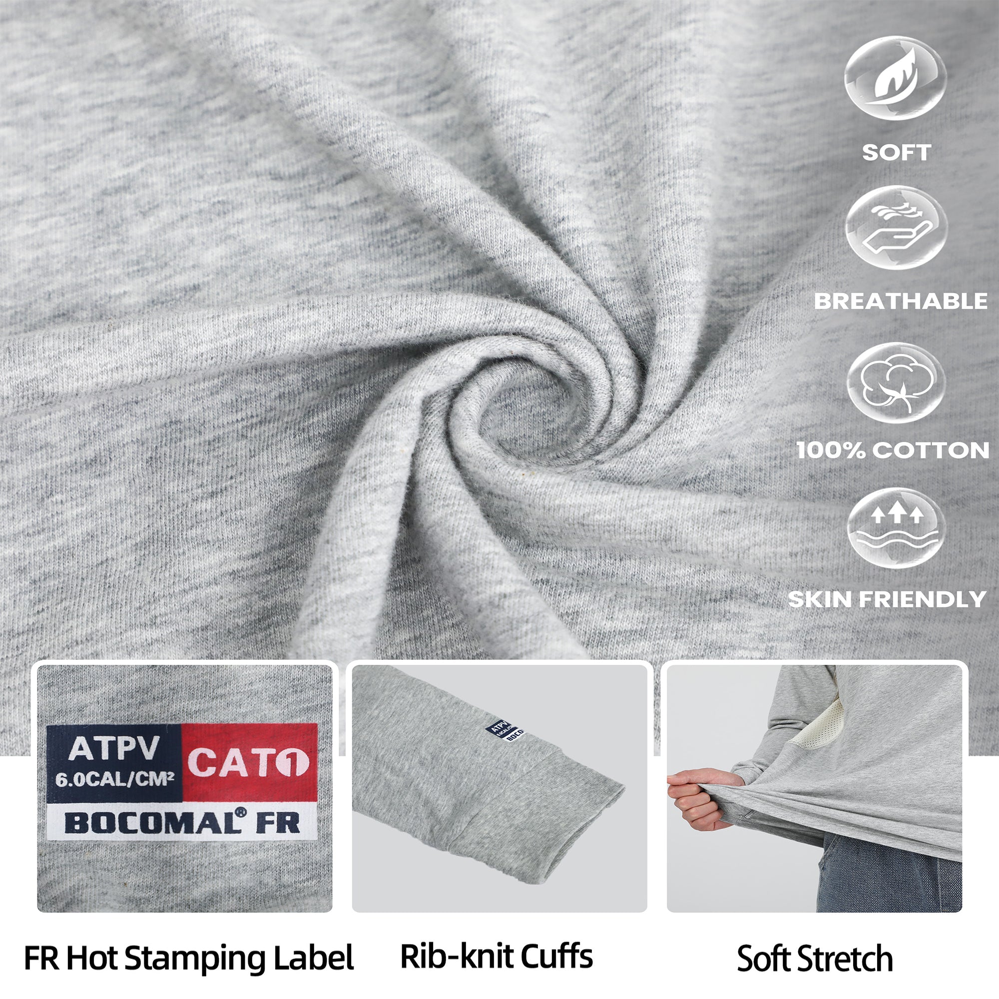 4.5OZ Vented Mesh Loose Fit EX Lightweight FR T-Shirts-9717