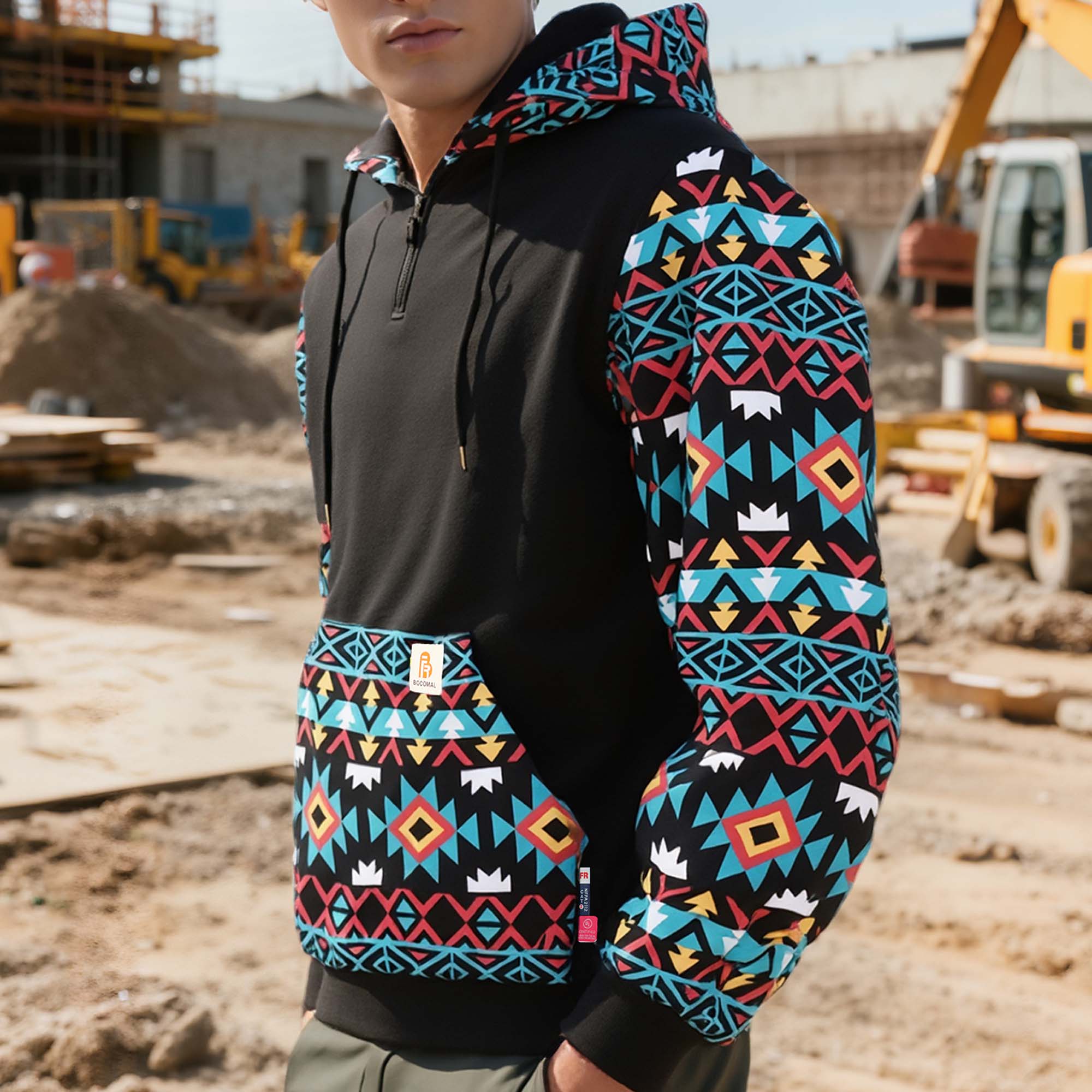 10.5OZ Classic 1/4 Zipper Pullover Hoodies/Printing-4509P