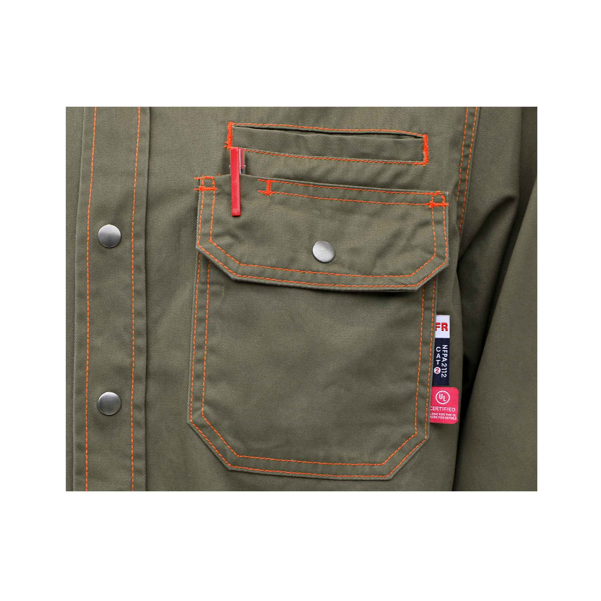7.5OZ Solid Color  Shirts With Metal Button/Decorative Thread -3701