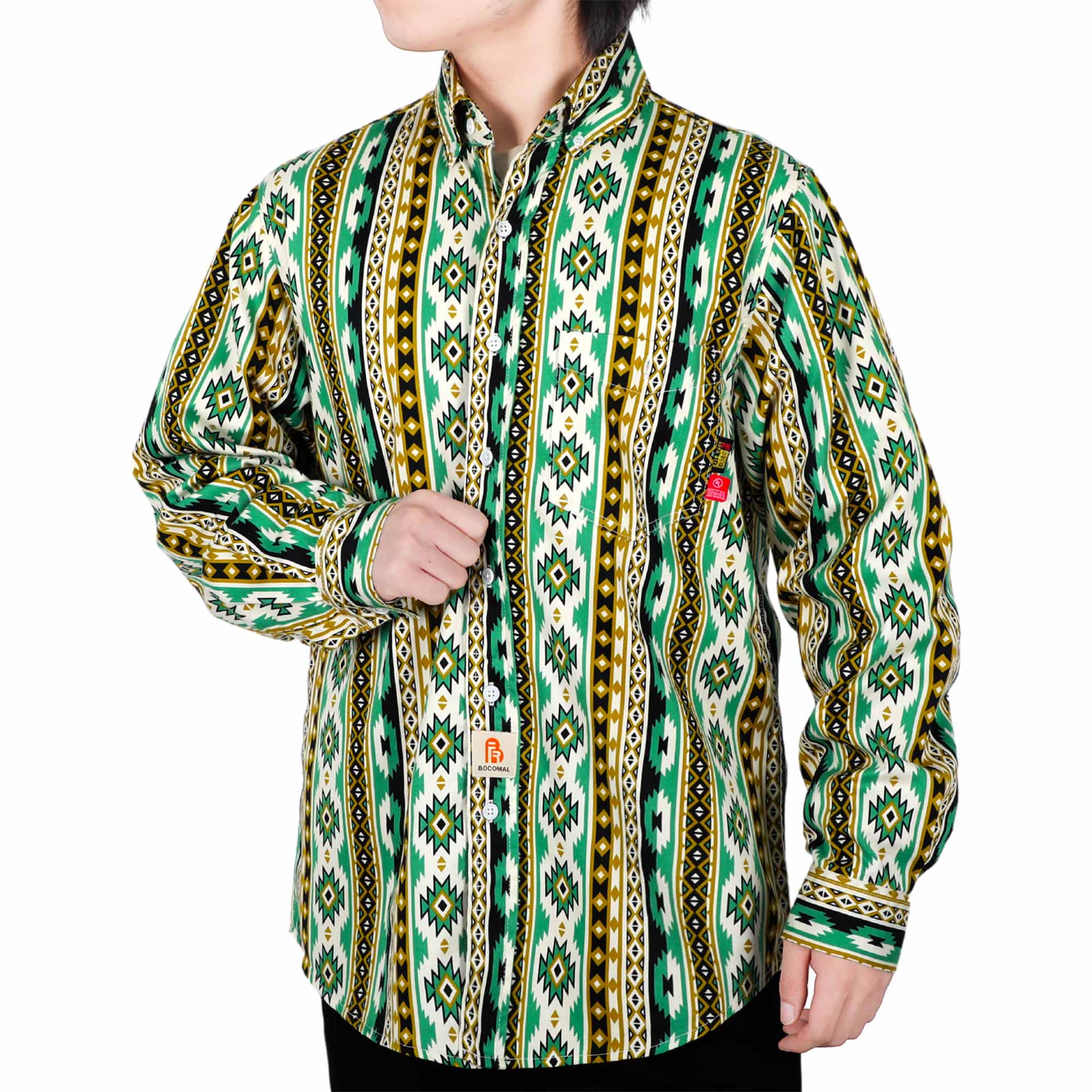 6.5 oz Printed Bohemia Button Down FR Work Shirt-0816A