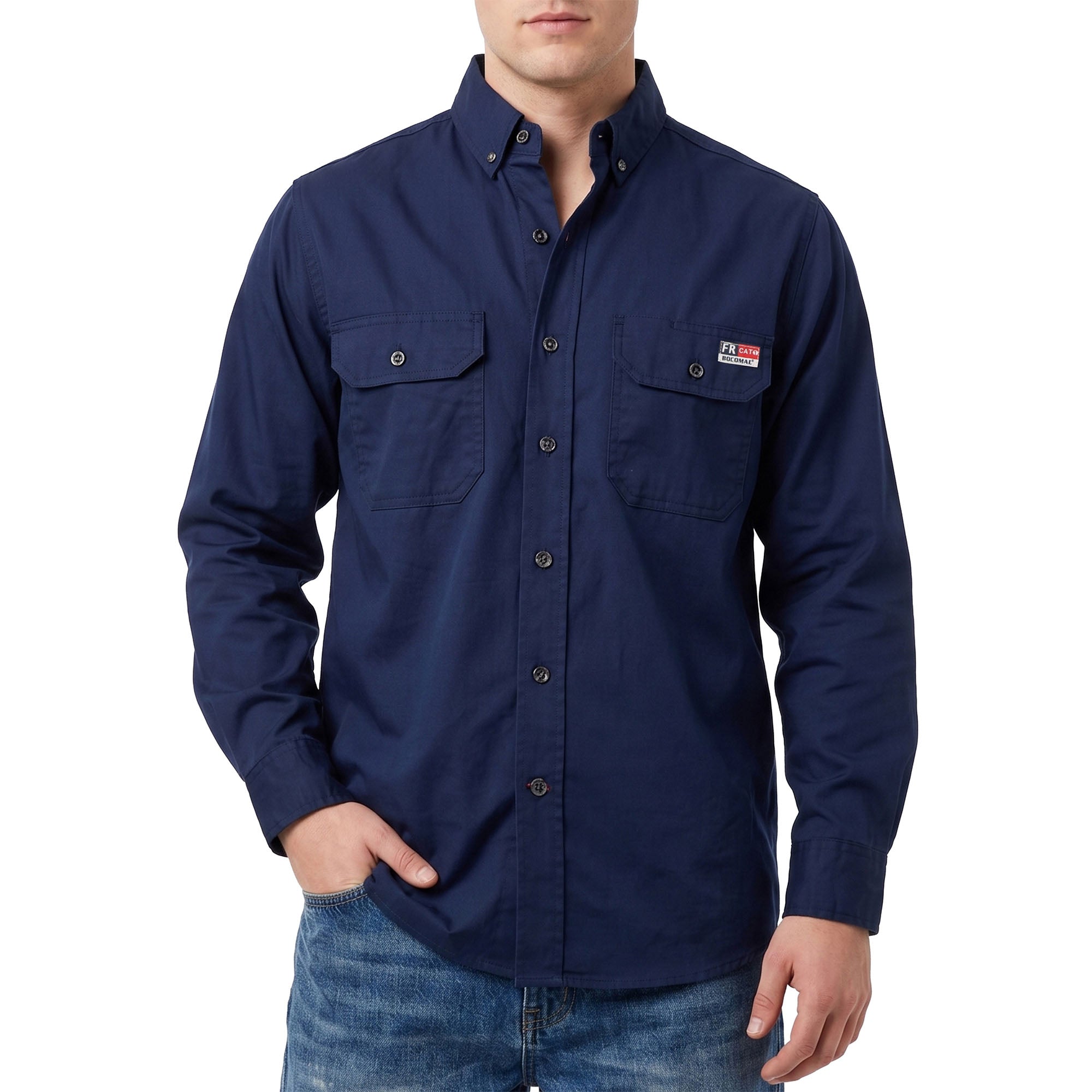 5.5OZ Lightweight Chambray Breathable Vented Back FR Shirts- B242
