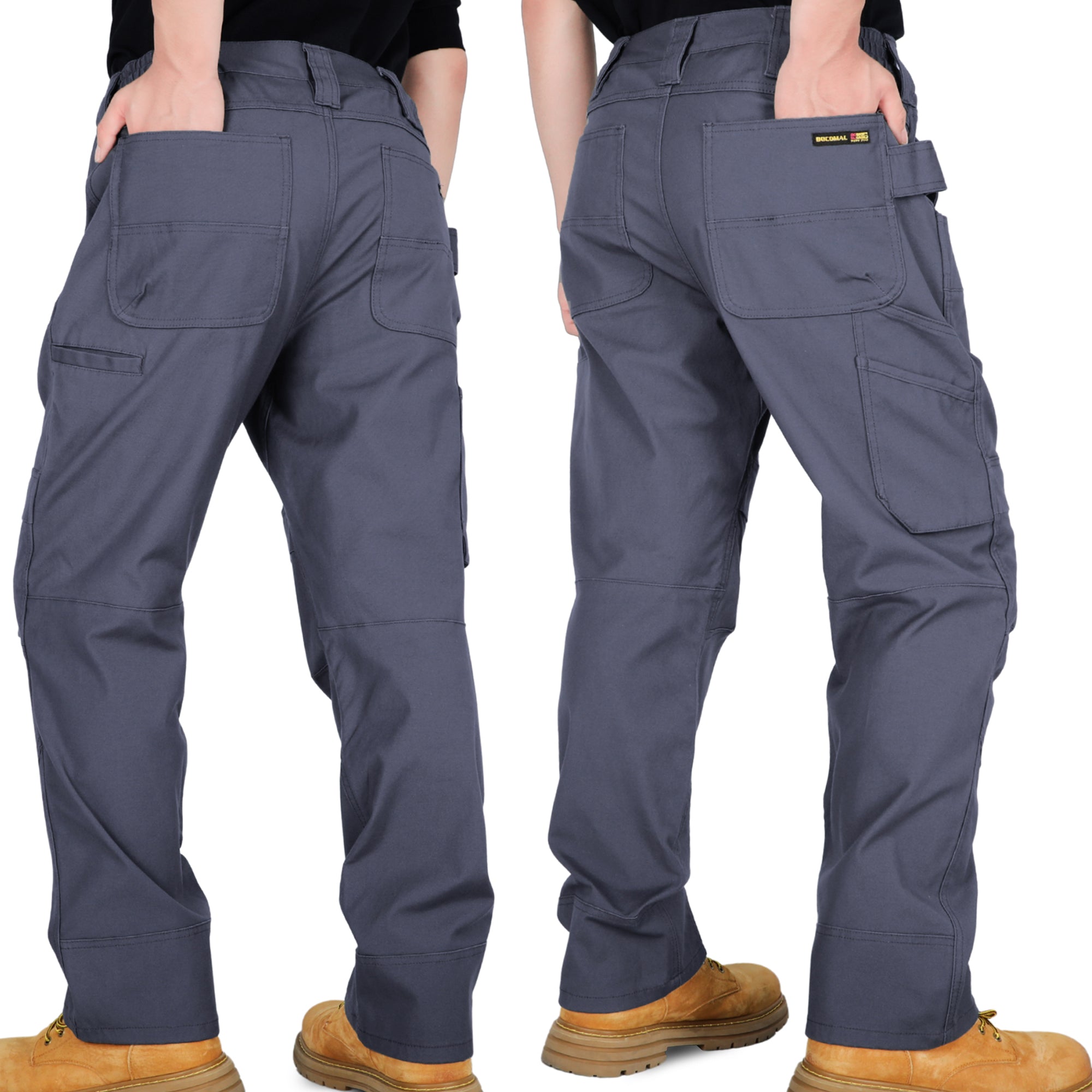 8.5OZ Midweight Relaxed Fit Stretch Canvas Cargo Pants-8632