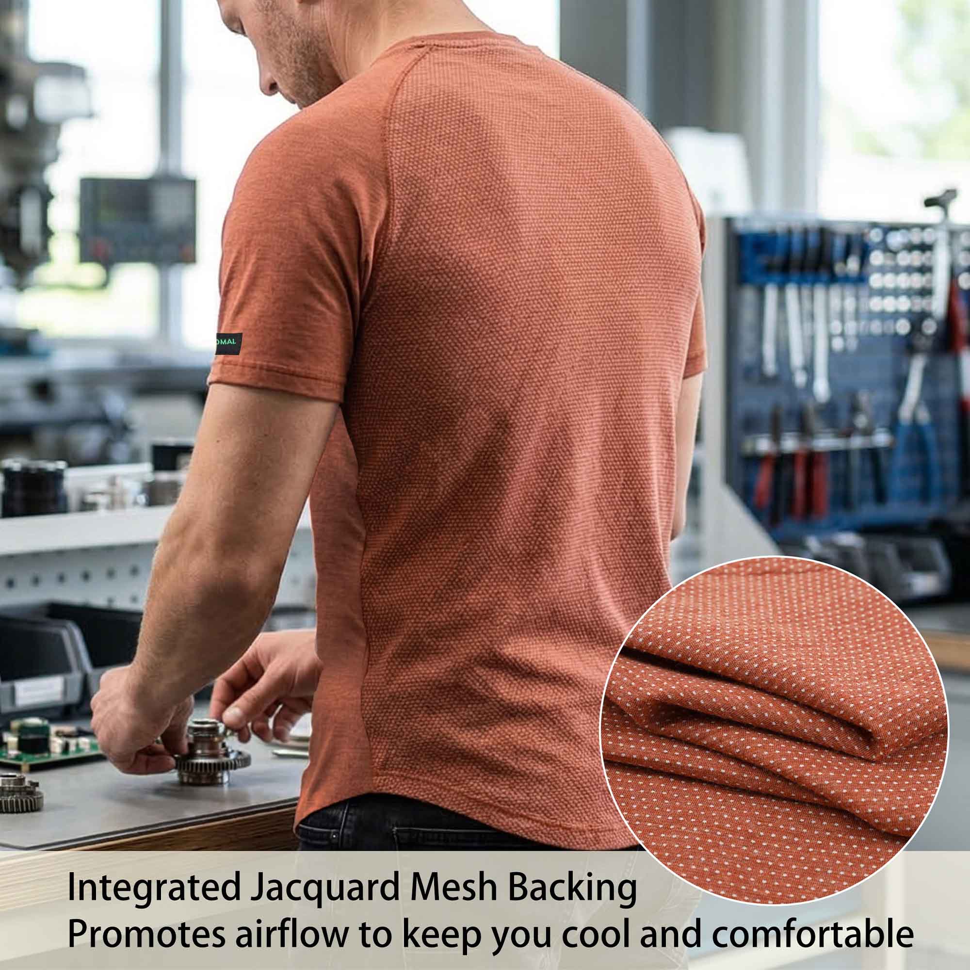 5.5OZ Lightweight Mesh Back Tee (NON-FR)-TS011H