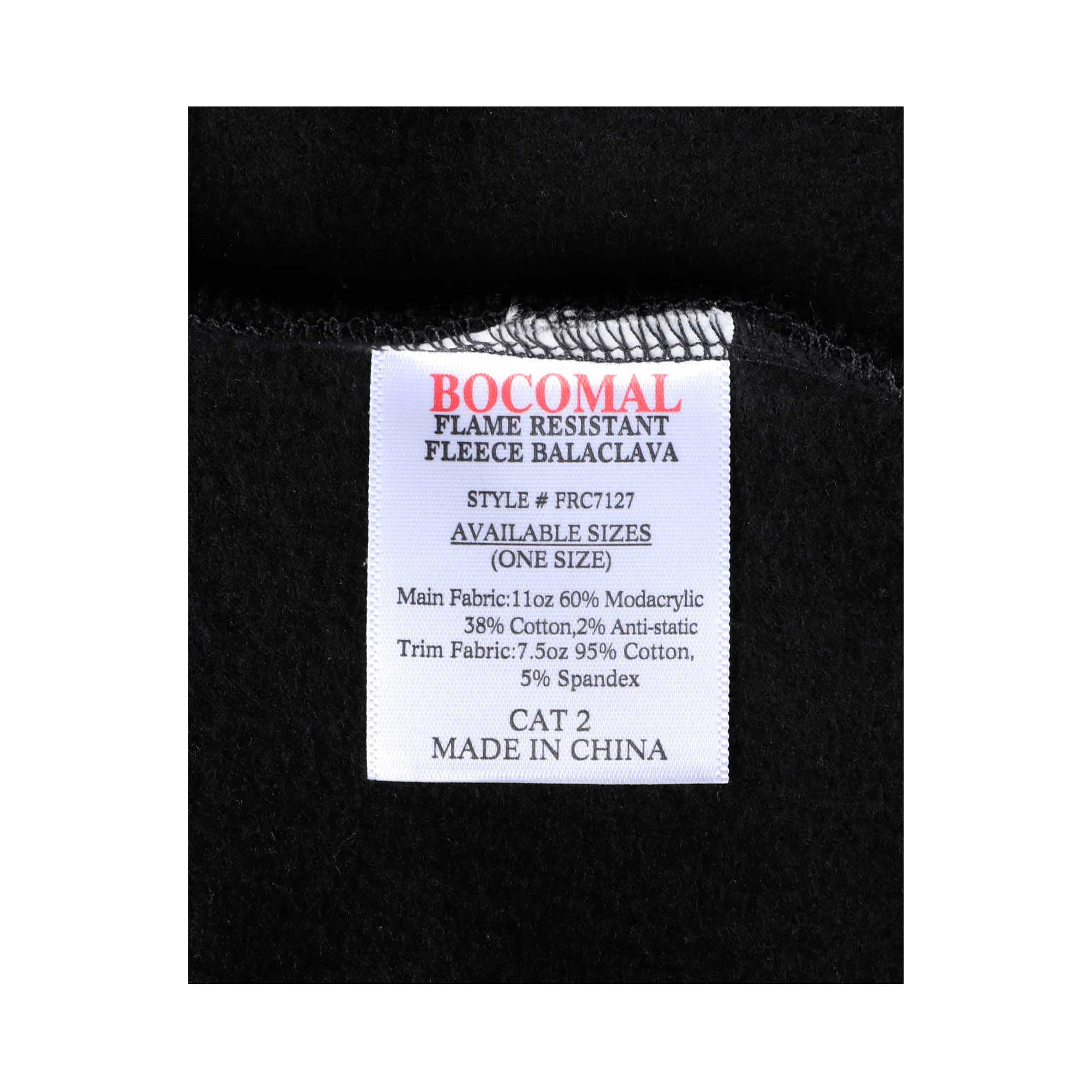 BOCOMAL FR Balaclava 11oz Fleece Modacrylic/Cotton/ Anti-Static -7127