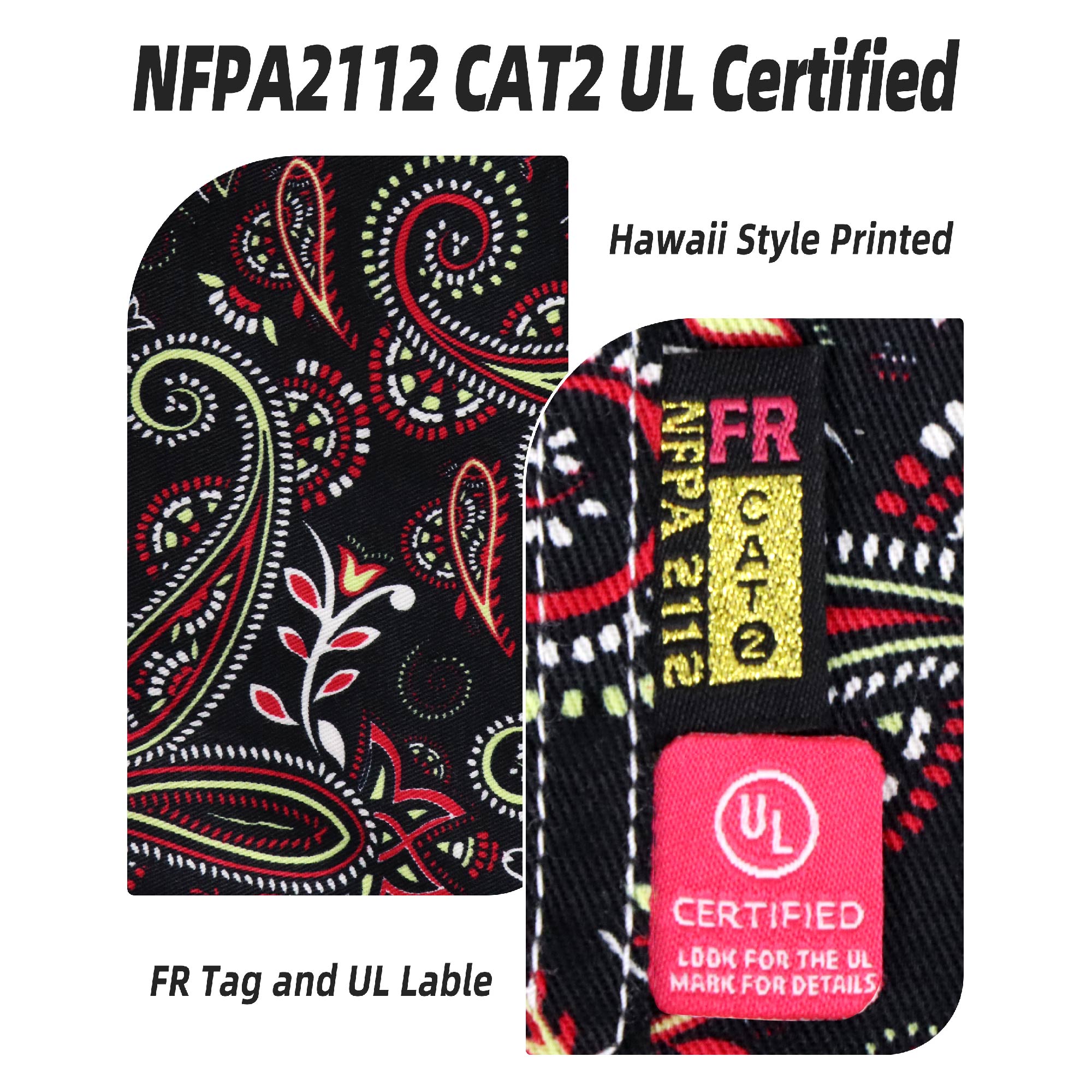 6.5OZ Lightweight Printed FR Shirts With Pearl Snap