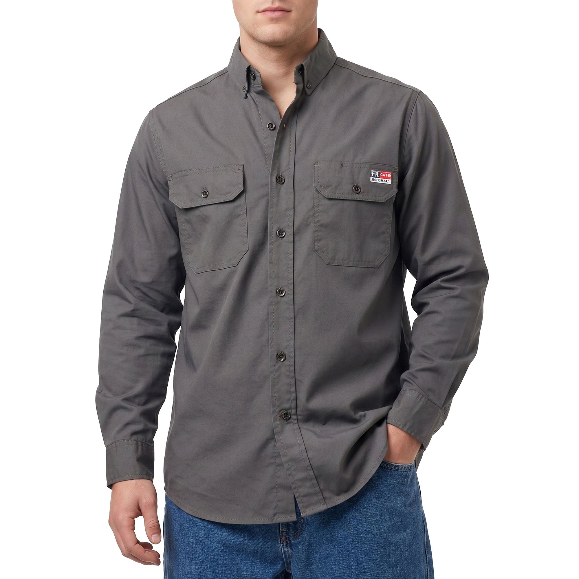 5.5OZ Lightweight Chambray Breathable Vented Back FR Shirts- B242