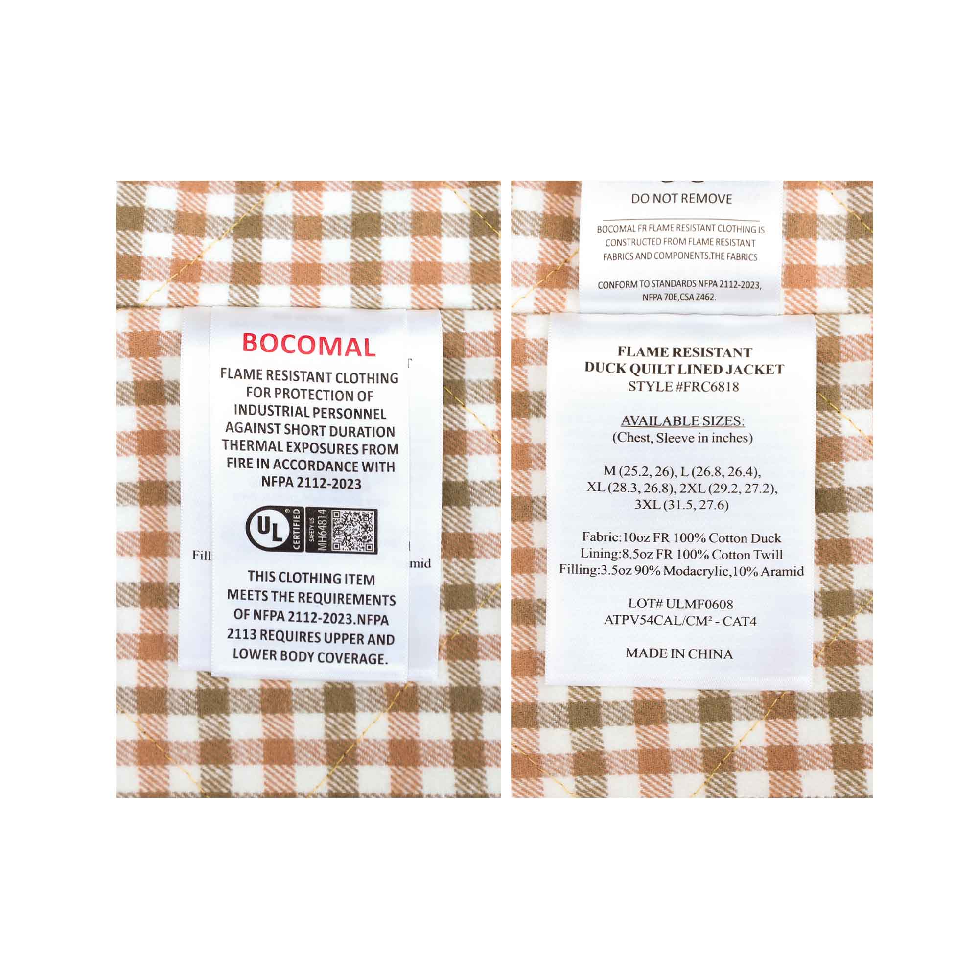 NEW Lined Jacket Water/Rain Repellent and Oil Resistant-6804