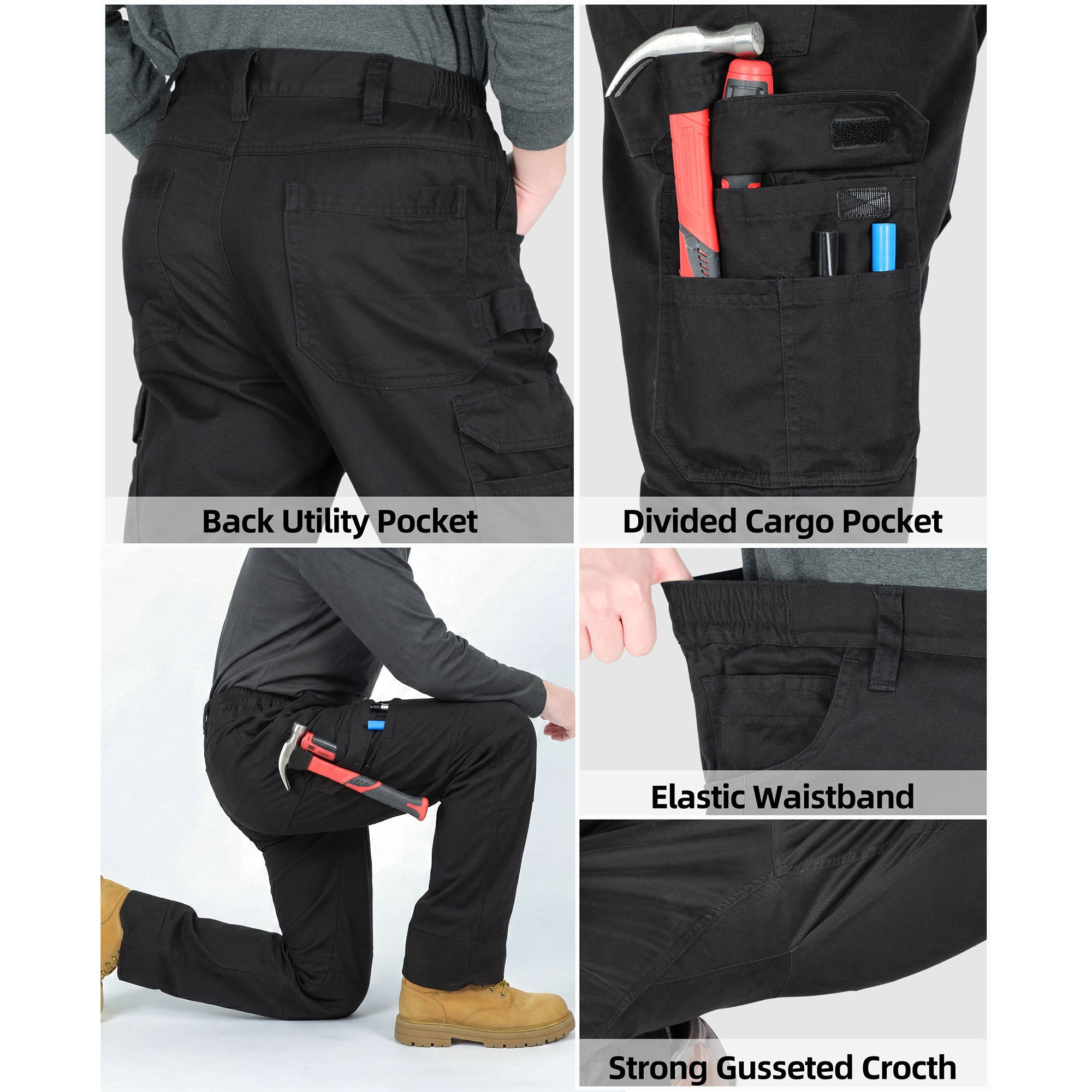 7OZ 12 Multi-Pockets 100% C Dura Comfort Work Cargo Pants (NON-FR)- 031D