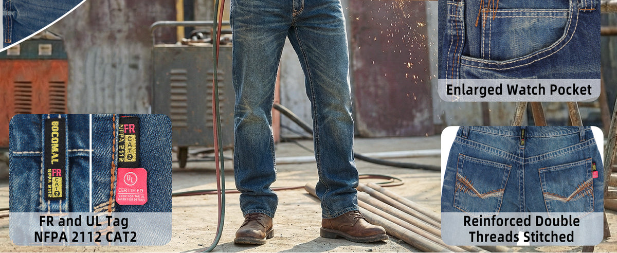12OZ Relaxed Fit Boot Cut Retro FR Jeans -8305