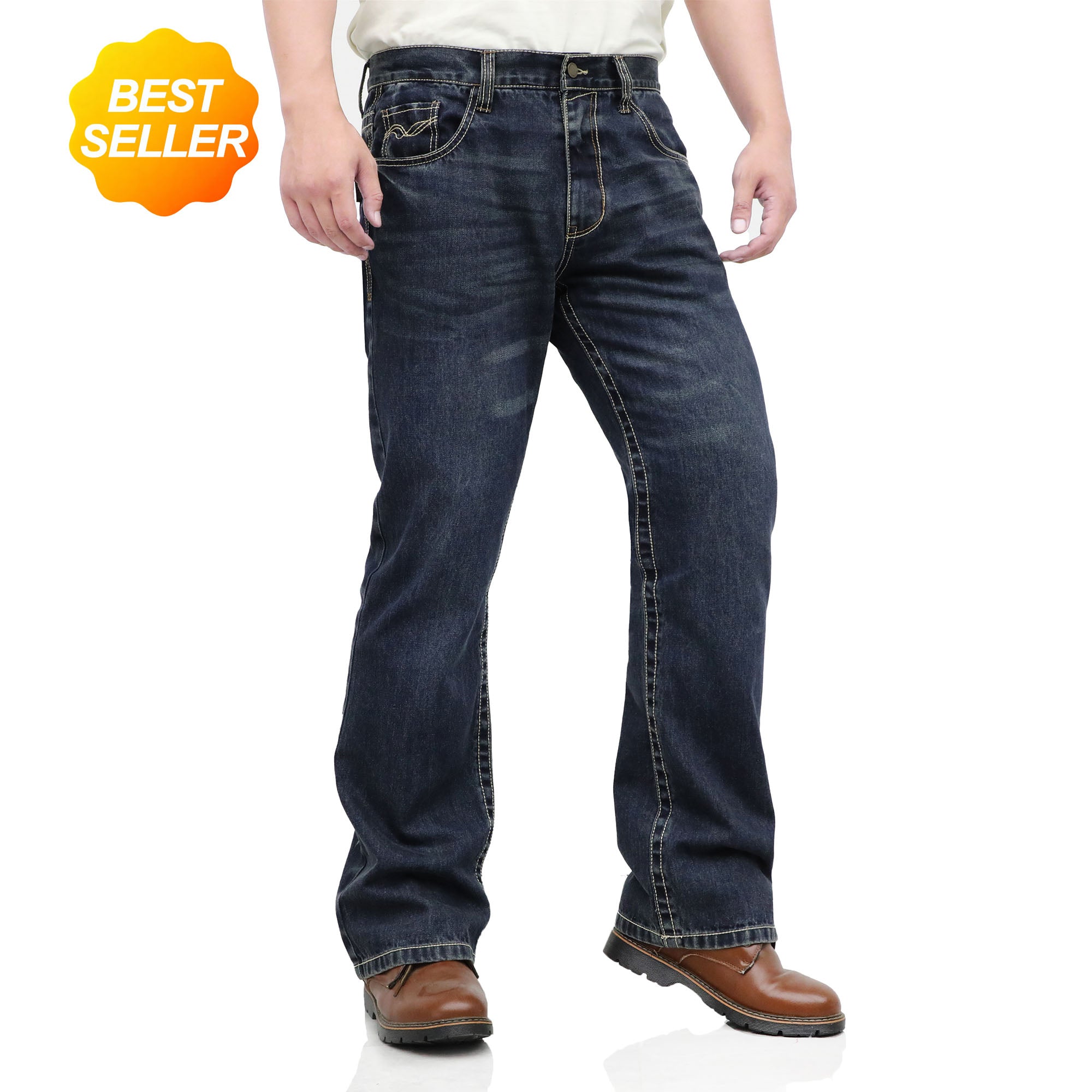 10OZ Midweight EX-Soft Relaxed Boot Vintage Washed FR Jeans-8306