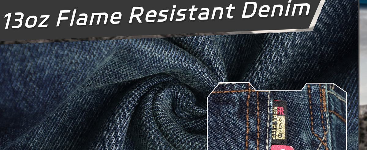 12.5 oz EX-Soft Denim Relaxed Fit Straight Leg FR Jeans - 8346